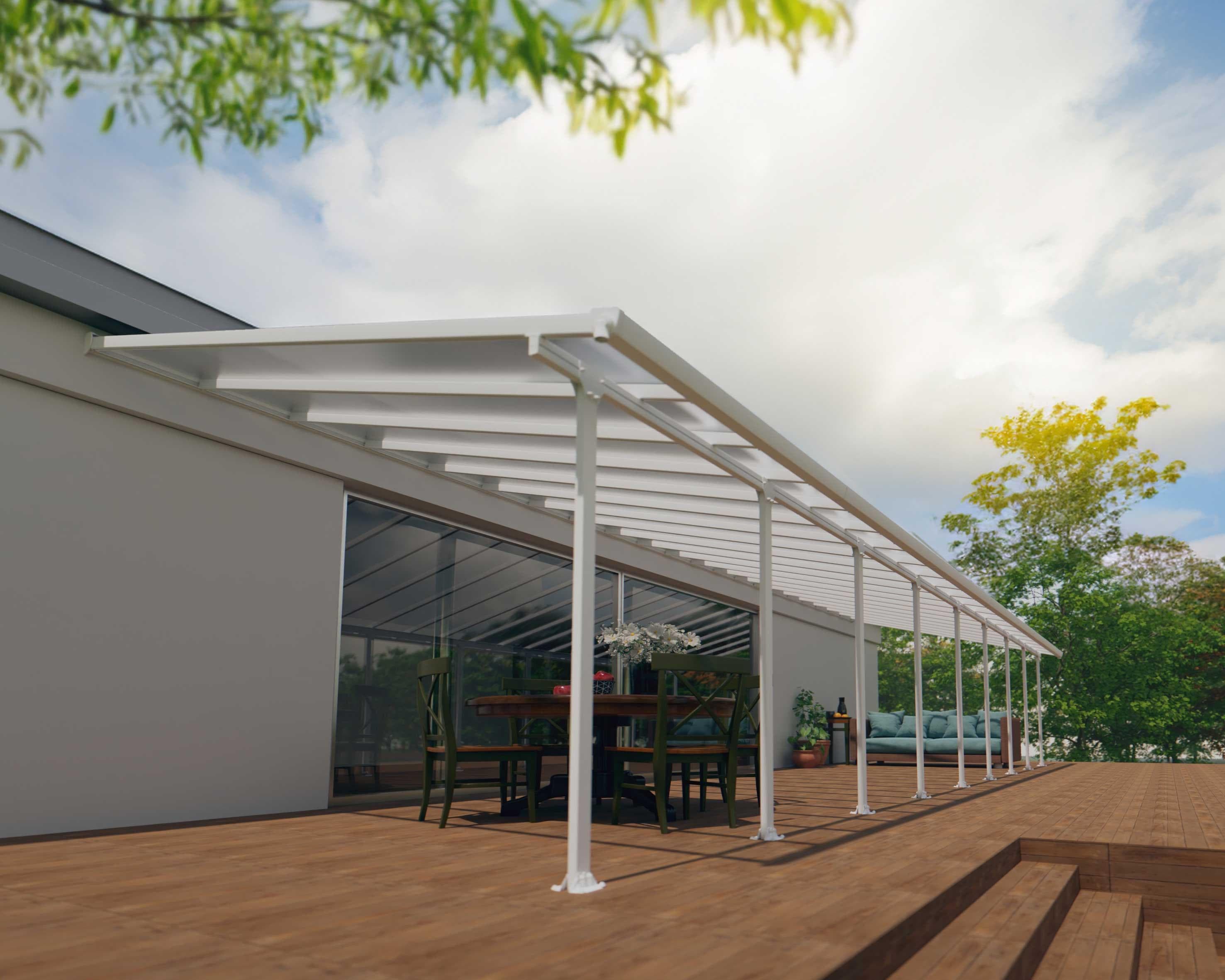 Terrassendach PALRAM - CANOPIA "Feria Alu Terrassenüberdachung" Weiß