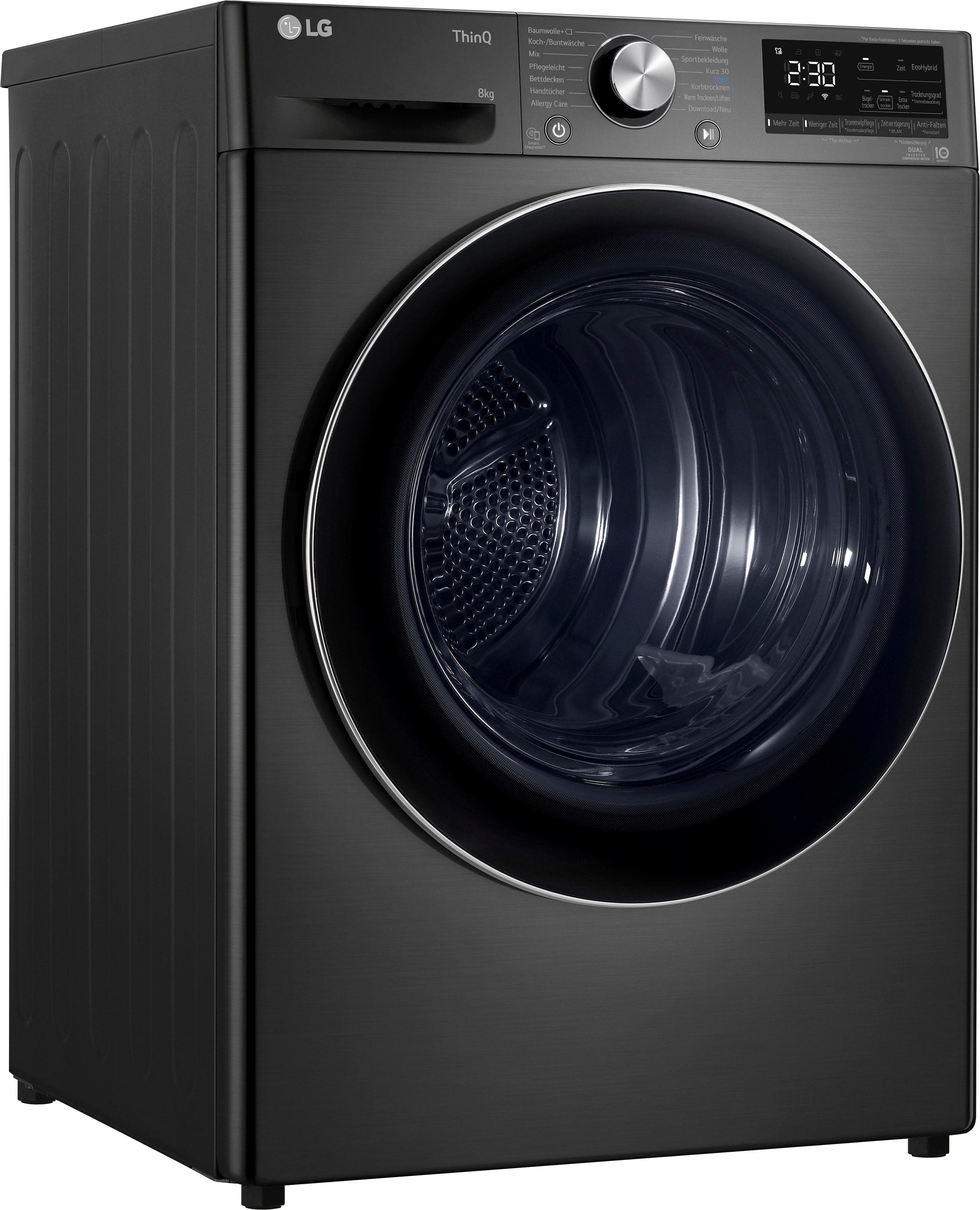 LG Wärmepumpentrockner RT80V9B Schwarz Dual Inverter