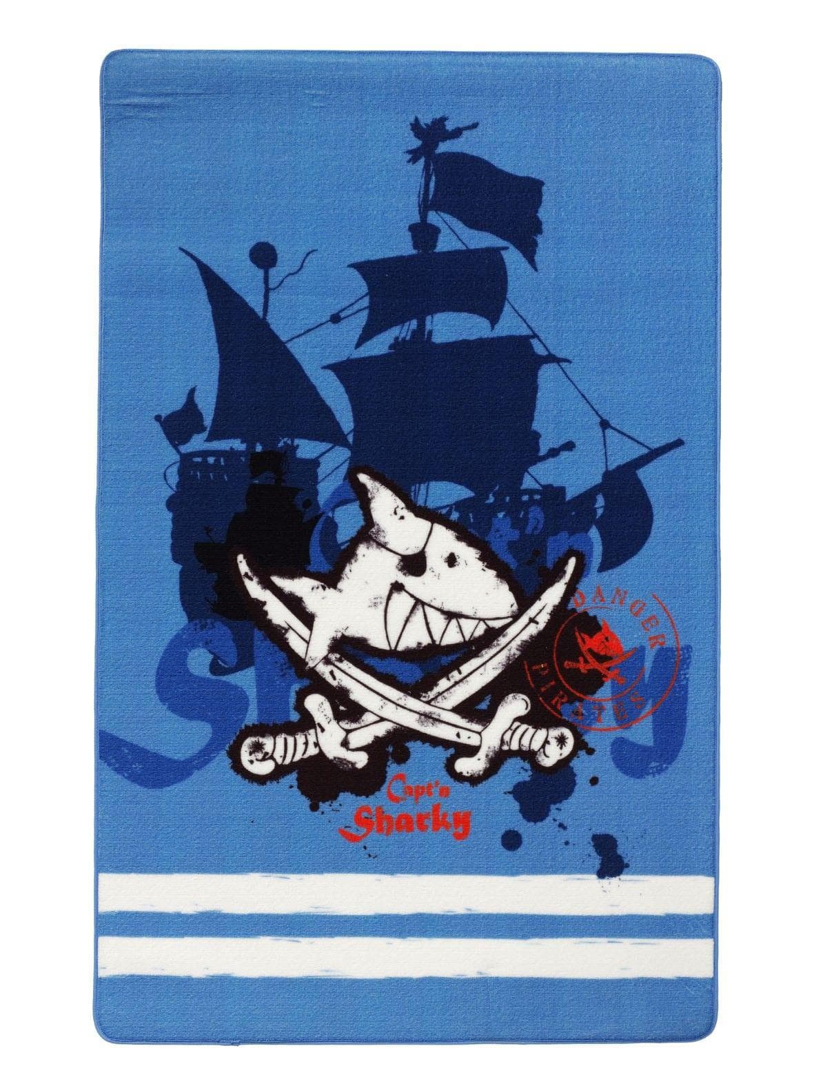Capt`n Sharky Kinderteppich - Hochwertiger Spielteppich fürs Kinderzimmer