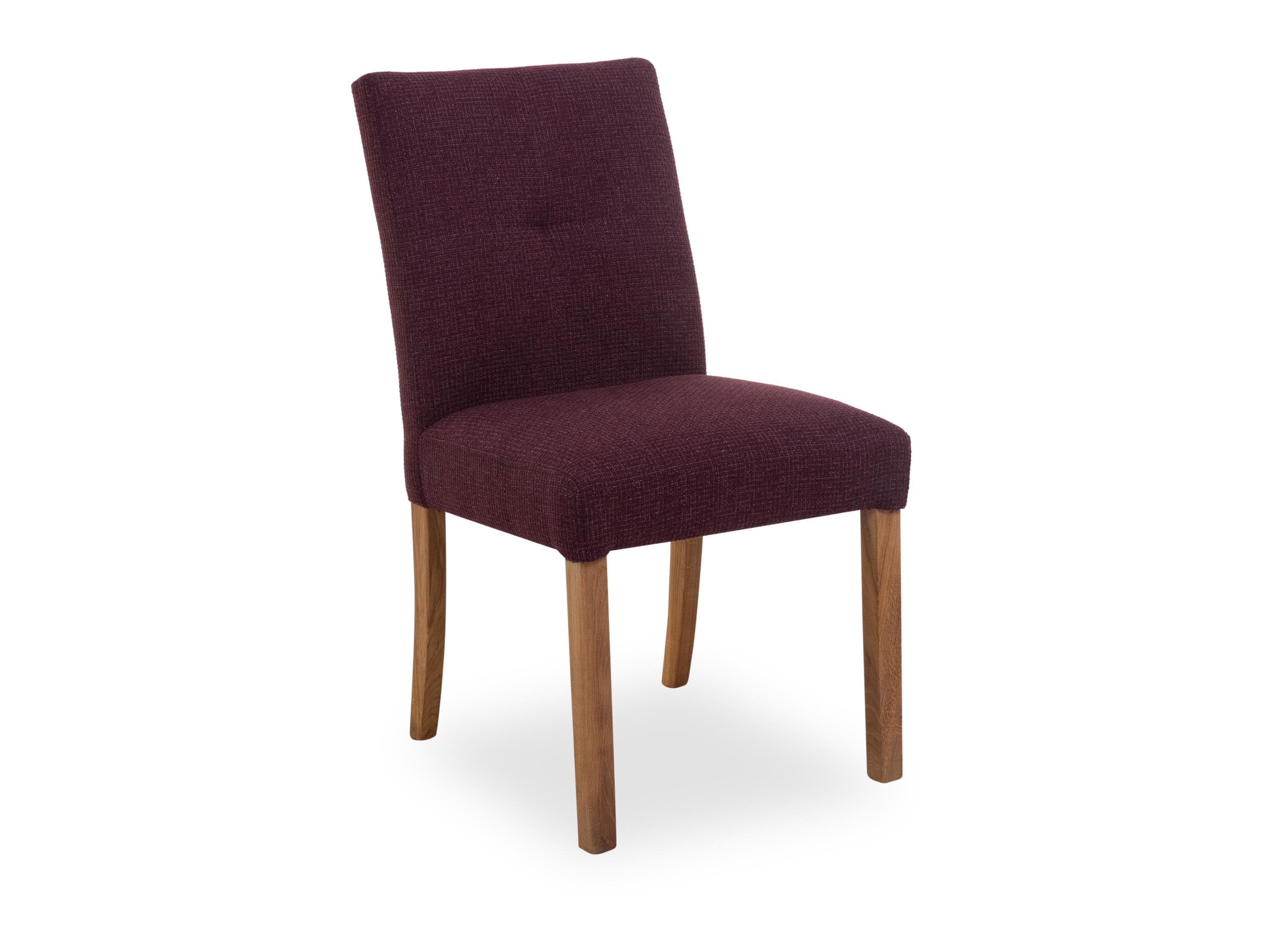 HARPER Esszimmerstuhl MOREE - Rot, Polsterstuhl mit Eichenbeinen