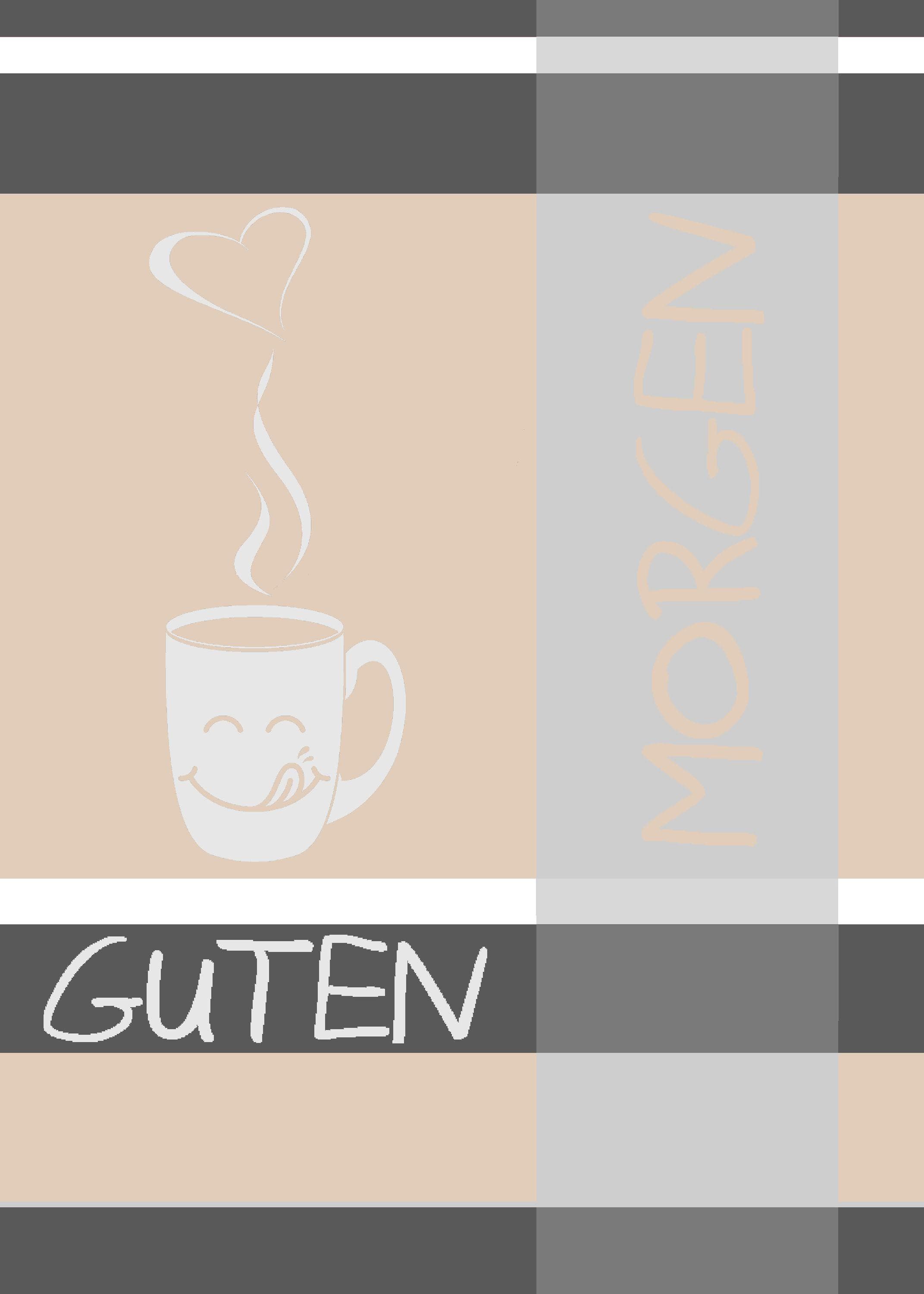 Geschirrtuch Baumwolle Grau Ross