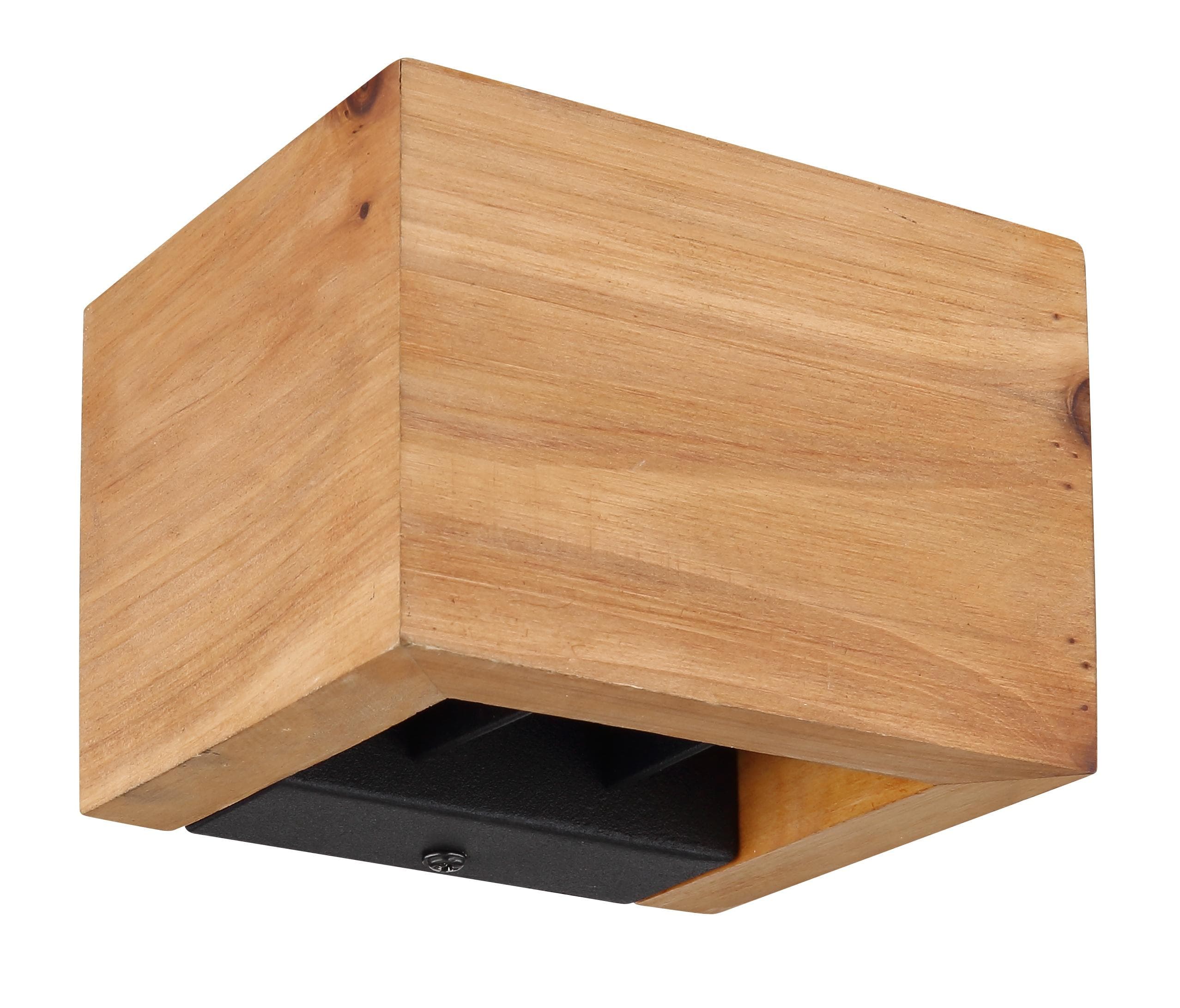 GLOBO LIGHTING LED Wandleuchte Alina: Warmweißes Licht in Holzoptik