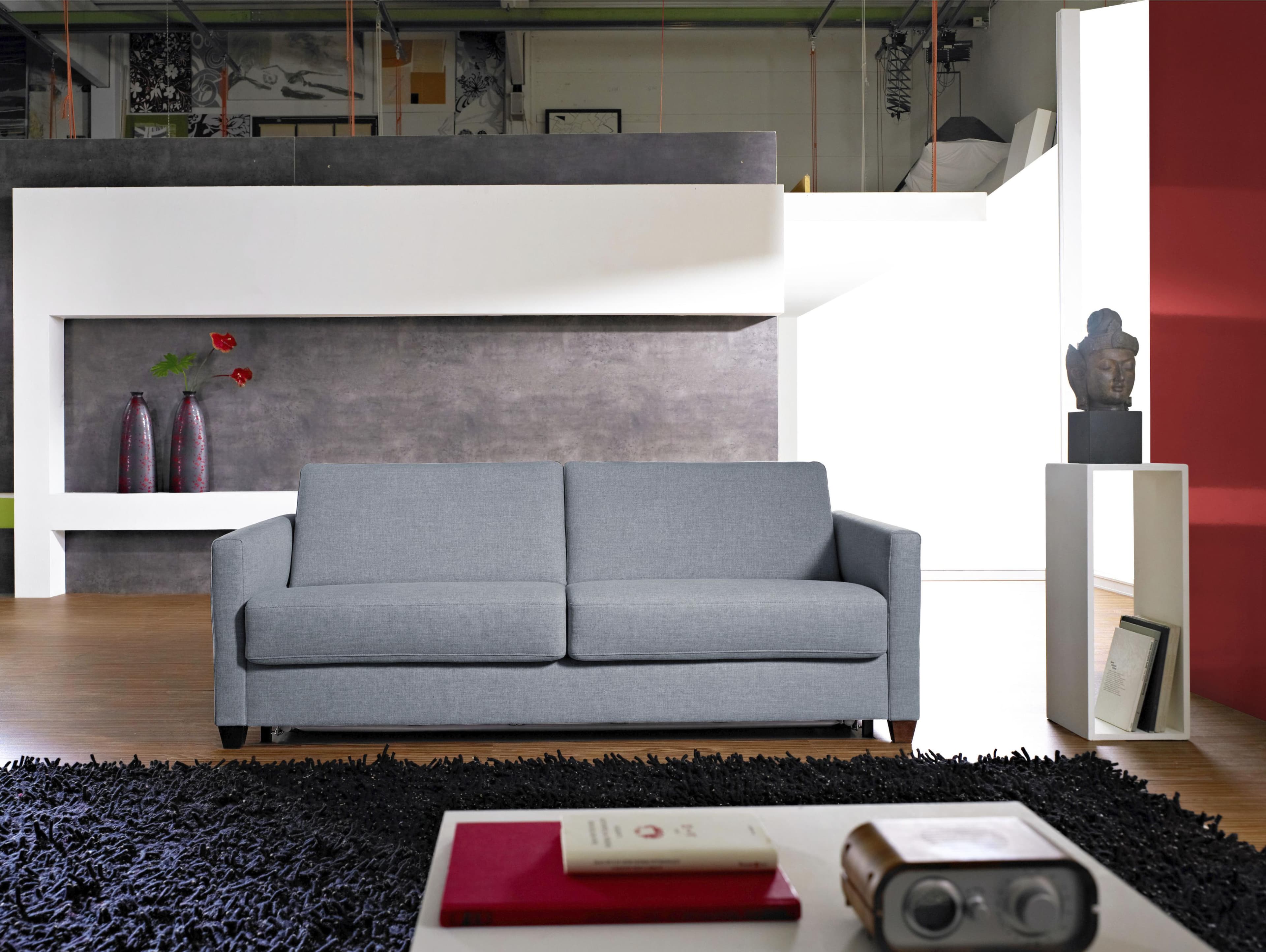 Schlafsofa BALI Norwalk Hellgrau mit Ergoflex Lattenrost