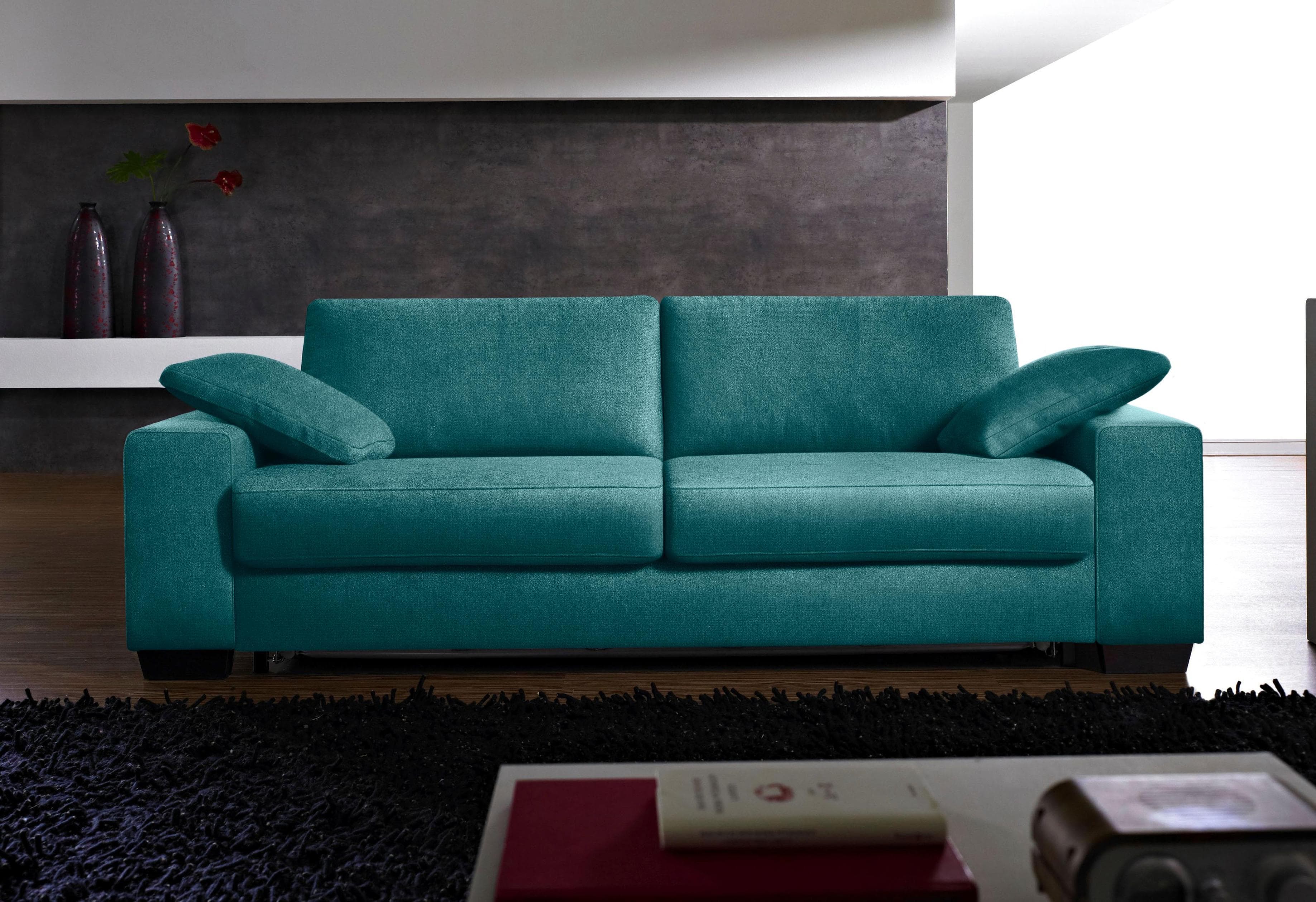 BALI Schlafsofa Norwalk türkis mit Ergoflex-Lattenrost