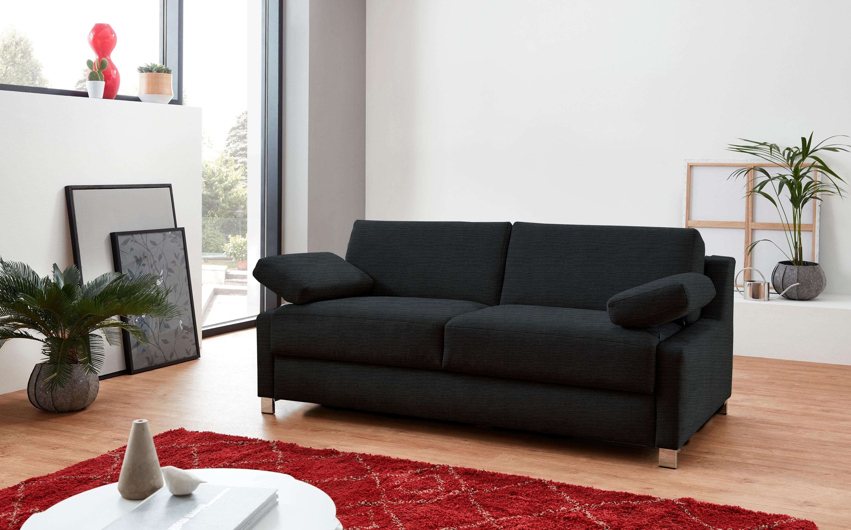 BALI Schlafsofa Viola Anthrazit mit Ergoflex-Lattenrost