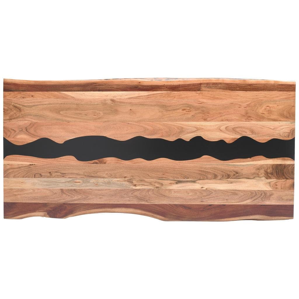 Landscape Tischplatte Akazie Massiv Schwarz Esszimmer