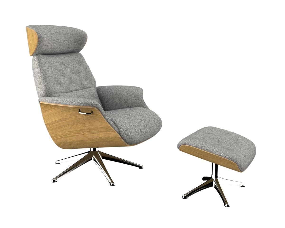 Flexlux Relaxsessel Volden Grau mit verstellbarer Rückenlehne