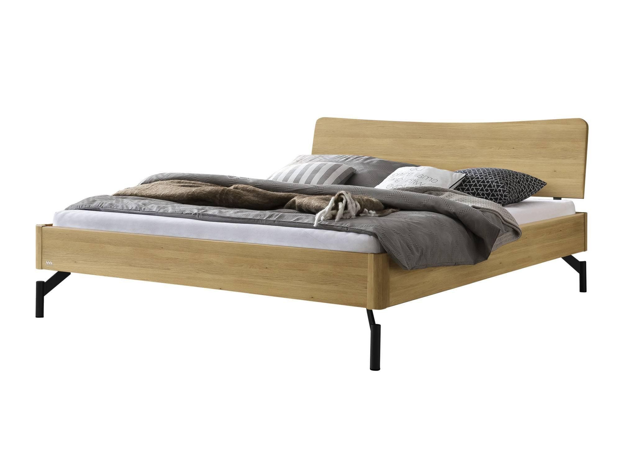 Massives Holzbett in zeitlosem Design - Fußteil 20cm