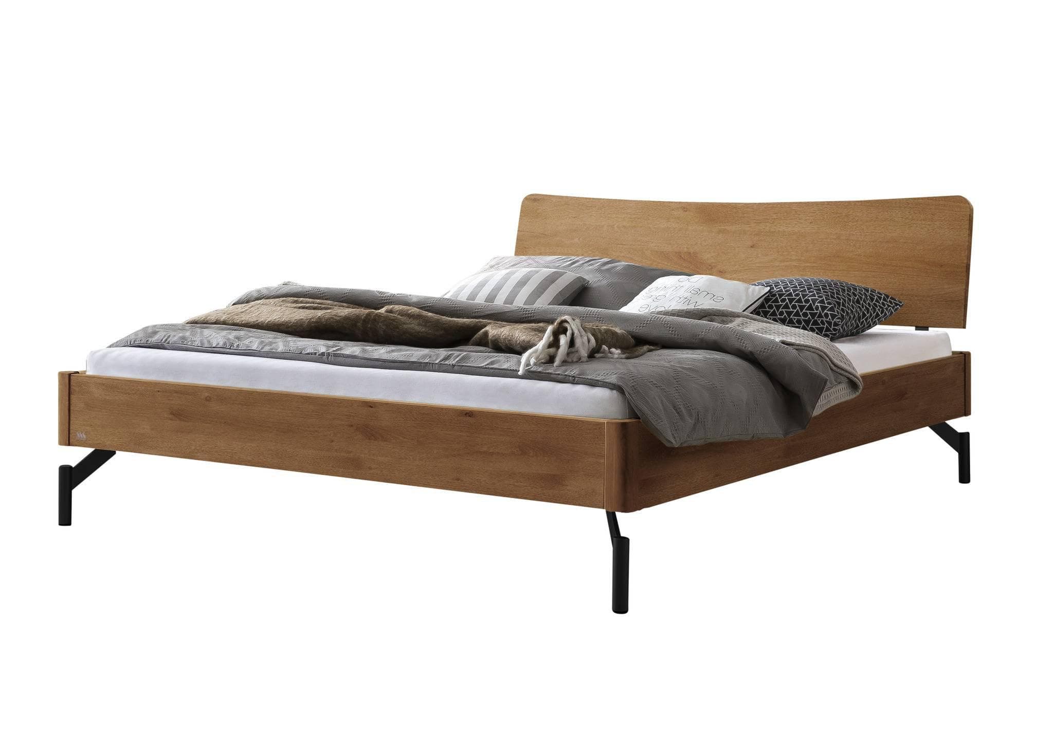 Massives Holzbett in zeitlosem Design - Fußteil 20cm