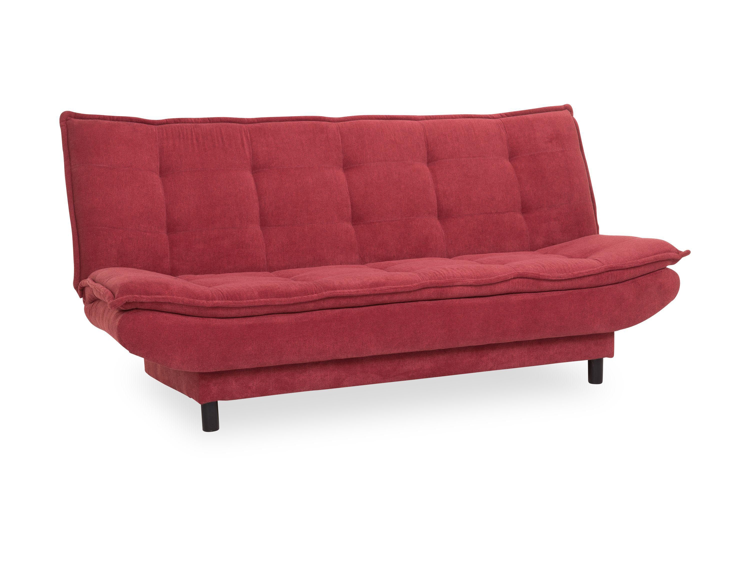 Schwarzes Schlafsofa PATCH 2 mit roter Polsterung