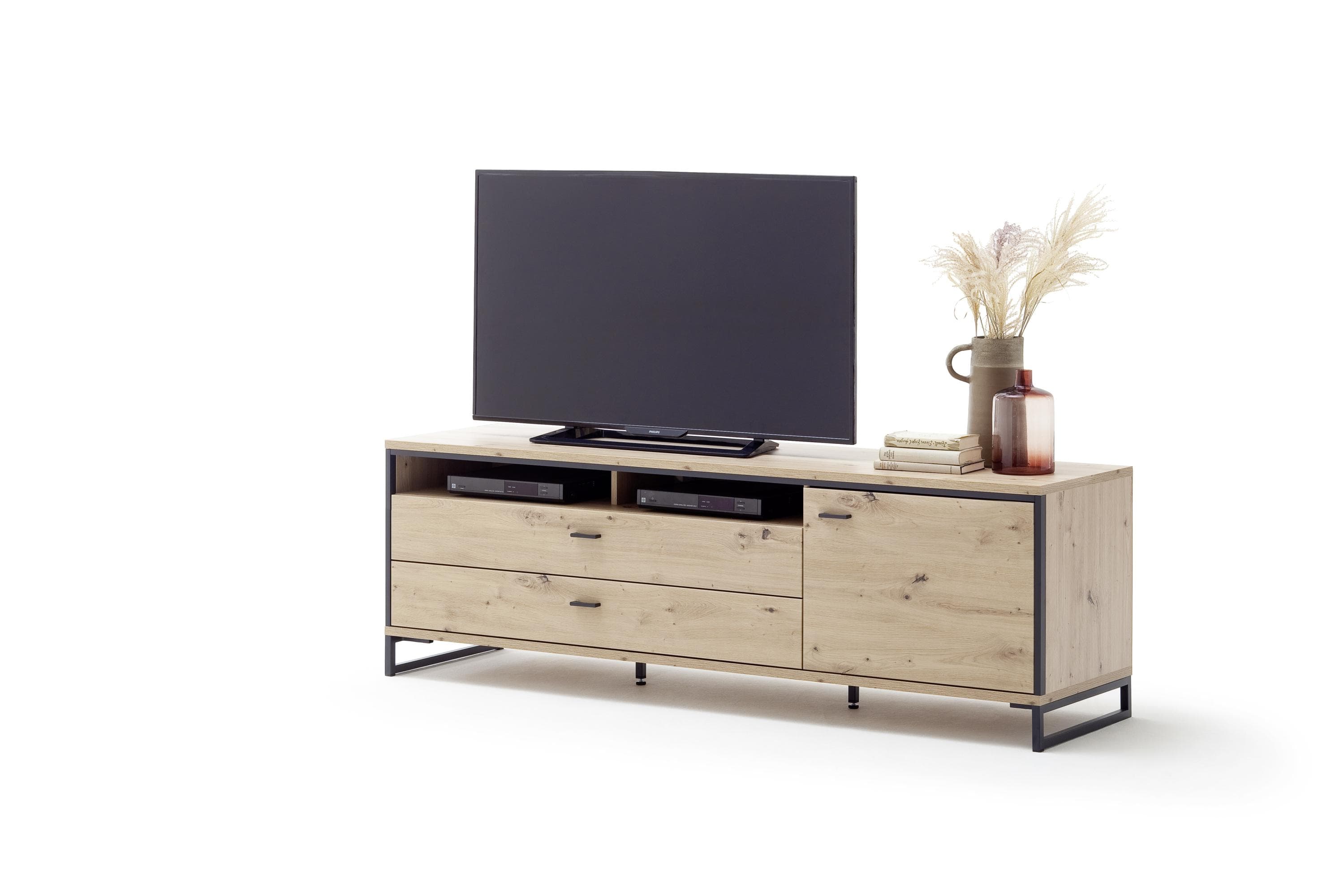 Lowboard BUENOS AIRES Balkeneiche Holzwerkstoff 183x60x50 cm