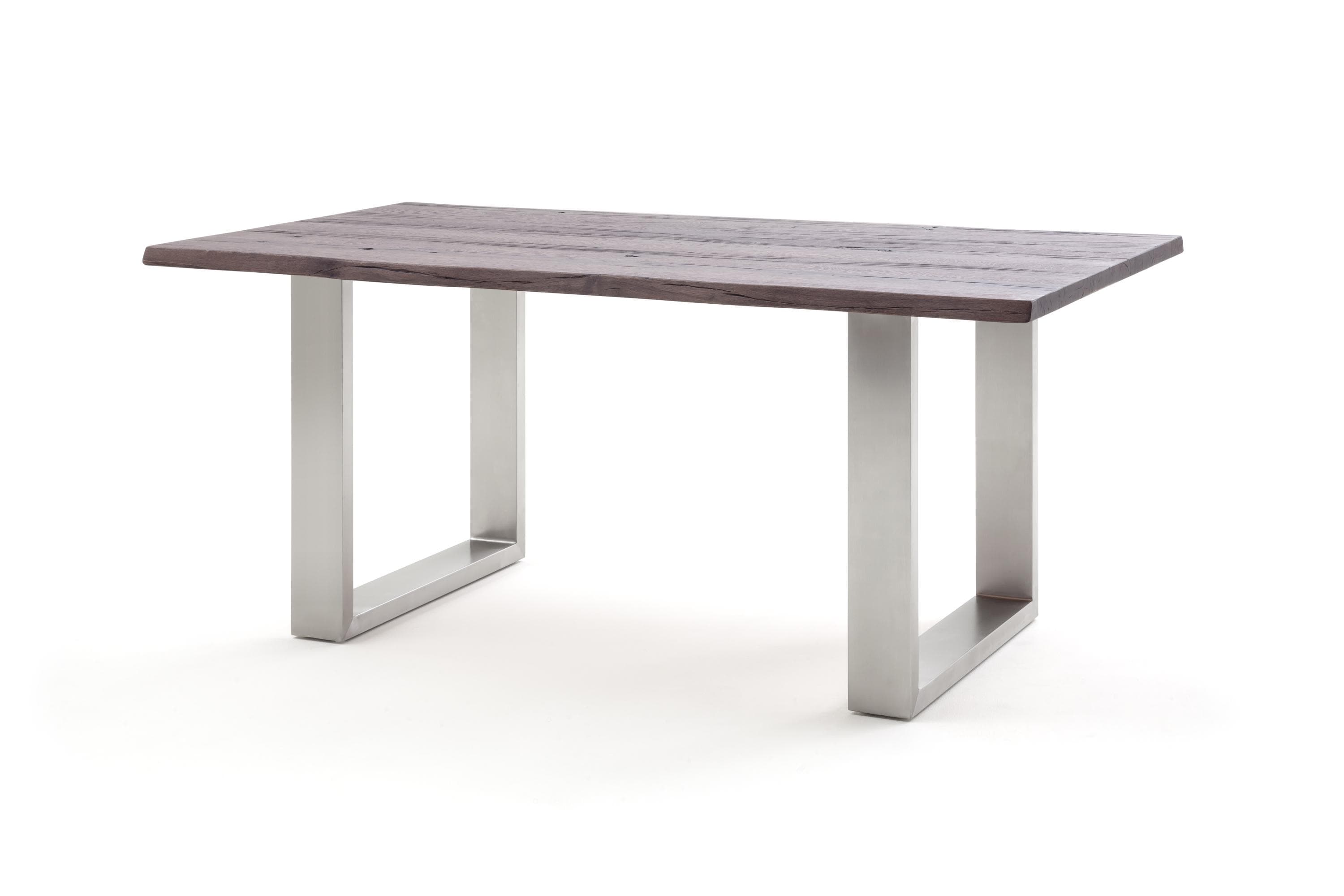 Massiver Eichen Esstisch in verwittertem Design | Kufentisch