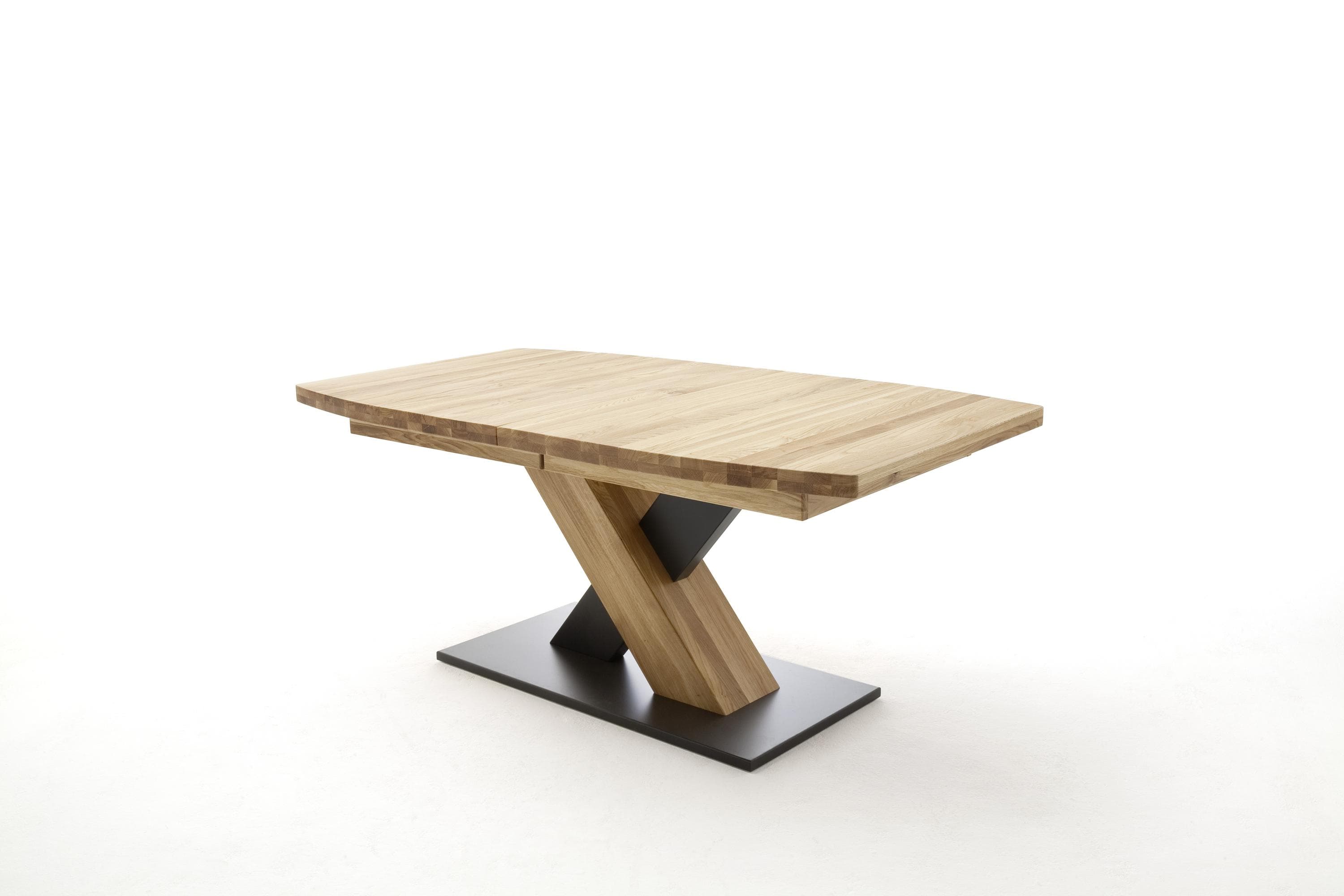 Ausziehbarer Esstisch aus Massivholz, Bootsform