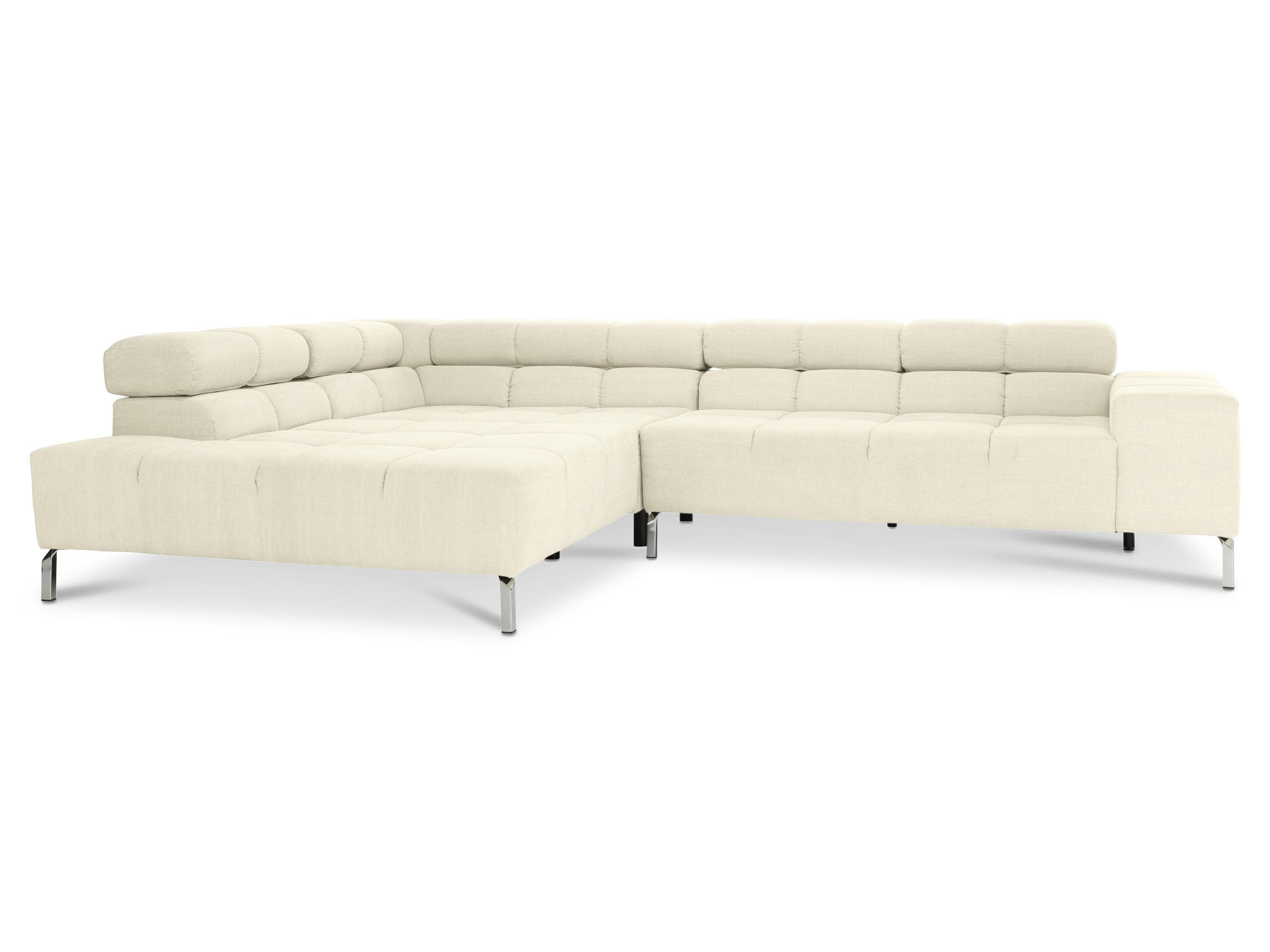 Loft Polsterecke Catelyn Stoff Vintage Chromglänzend