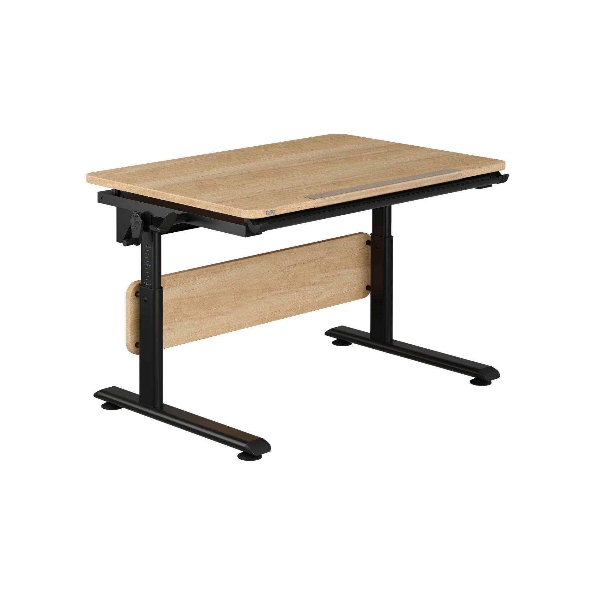 Moderner Schreibtisch aus Metall und Holz in Schwarz