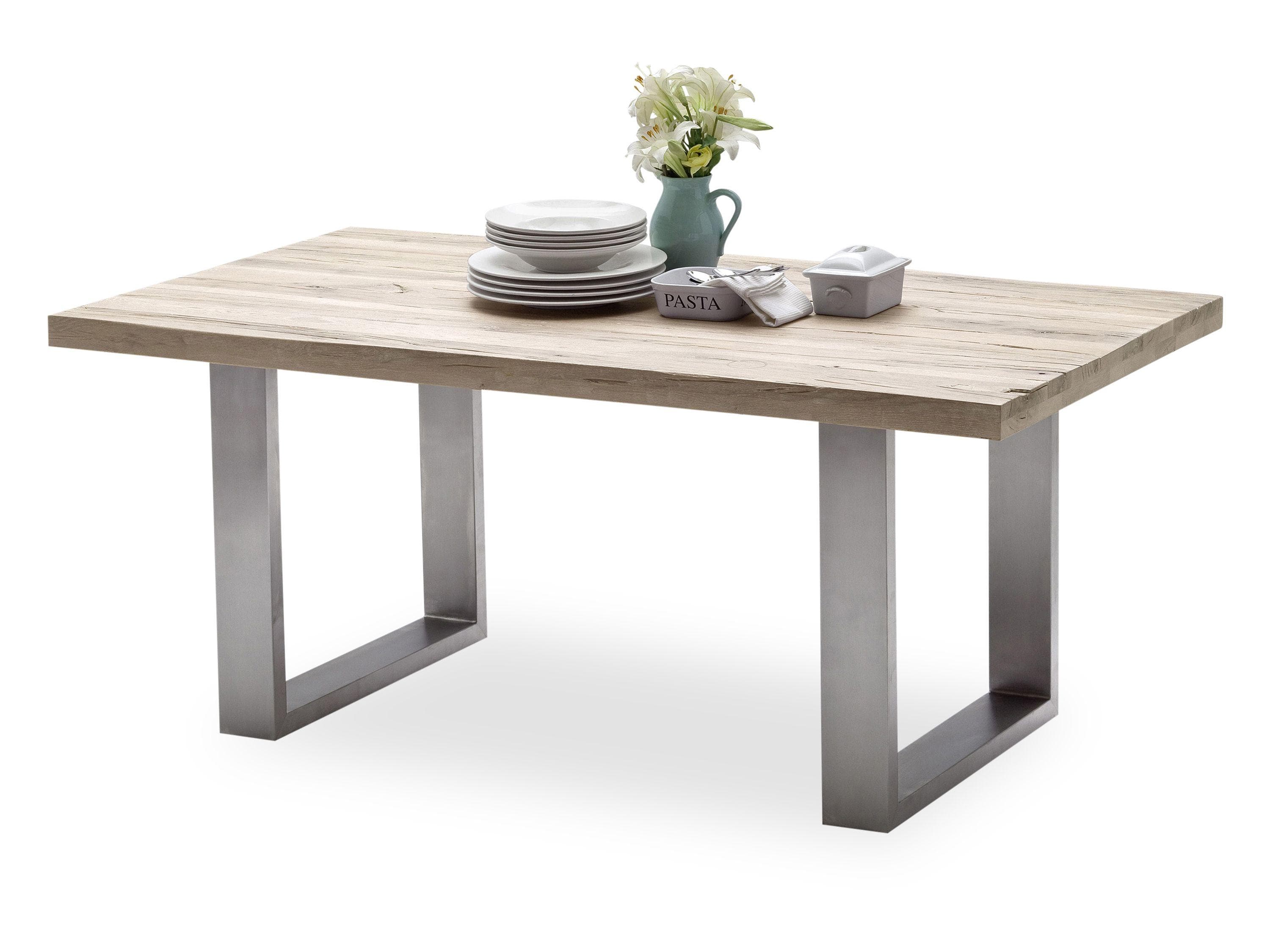 Massiver Eiche Esstisch Castello gekälkt