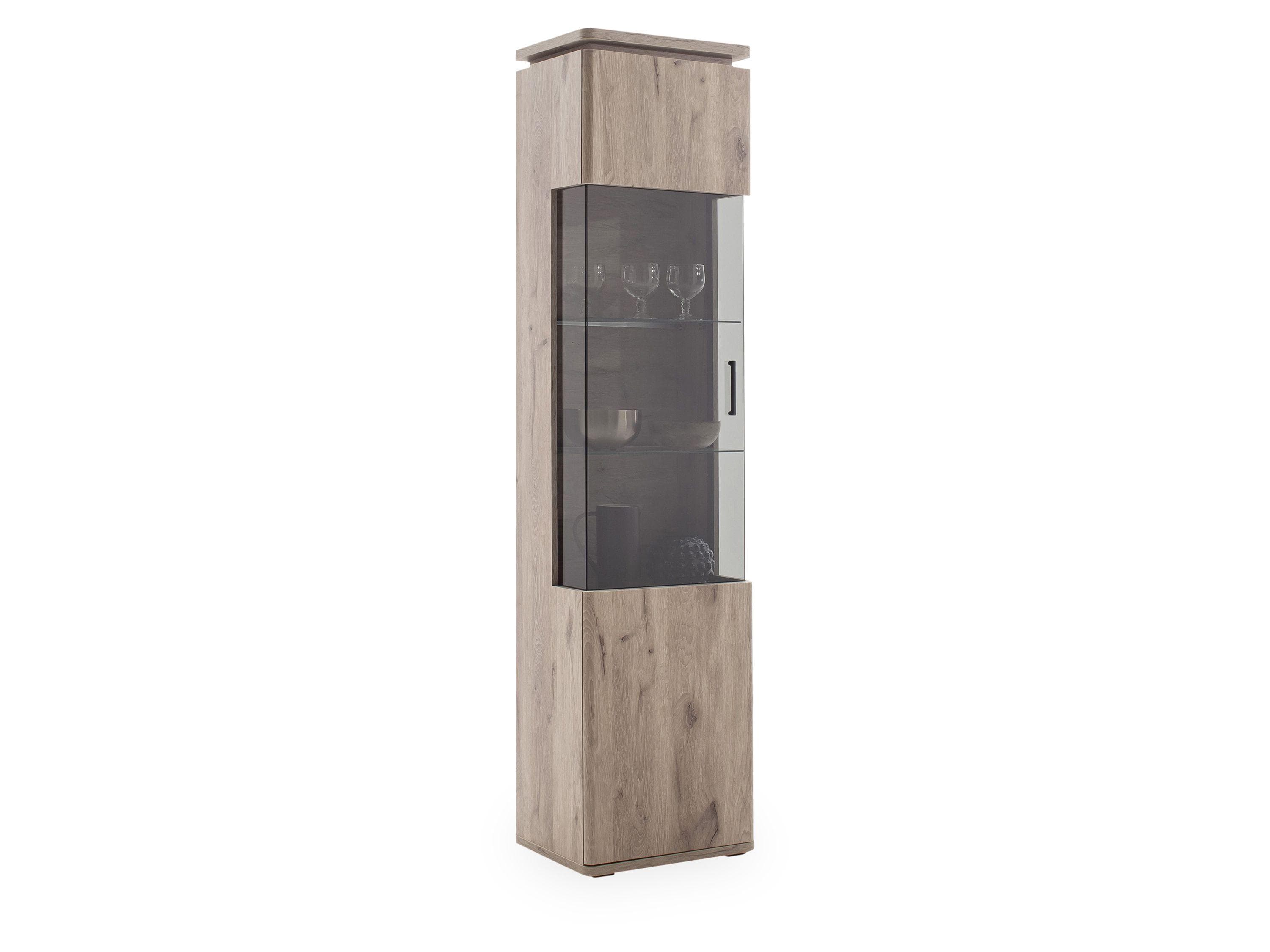 Vitrine Harper Marseille Viking Oak Dekor Graues Parsolglas