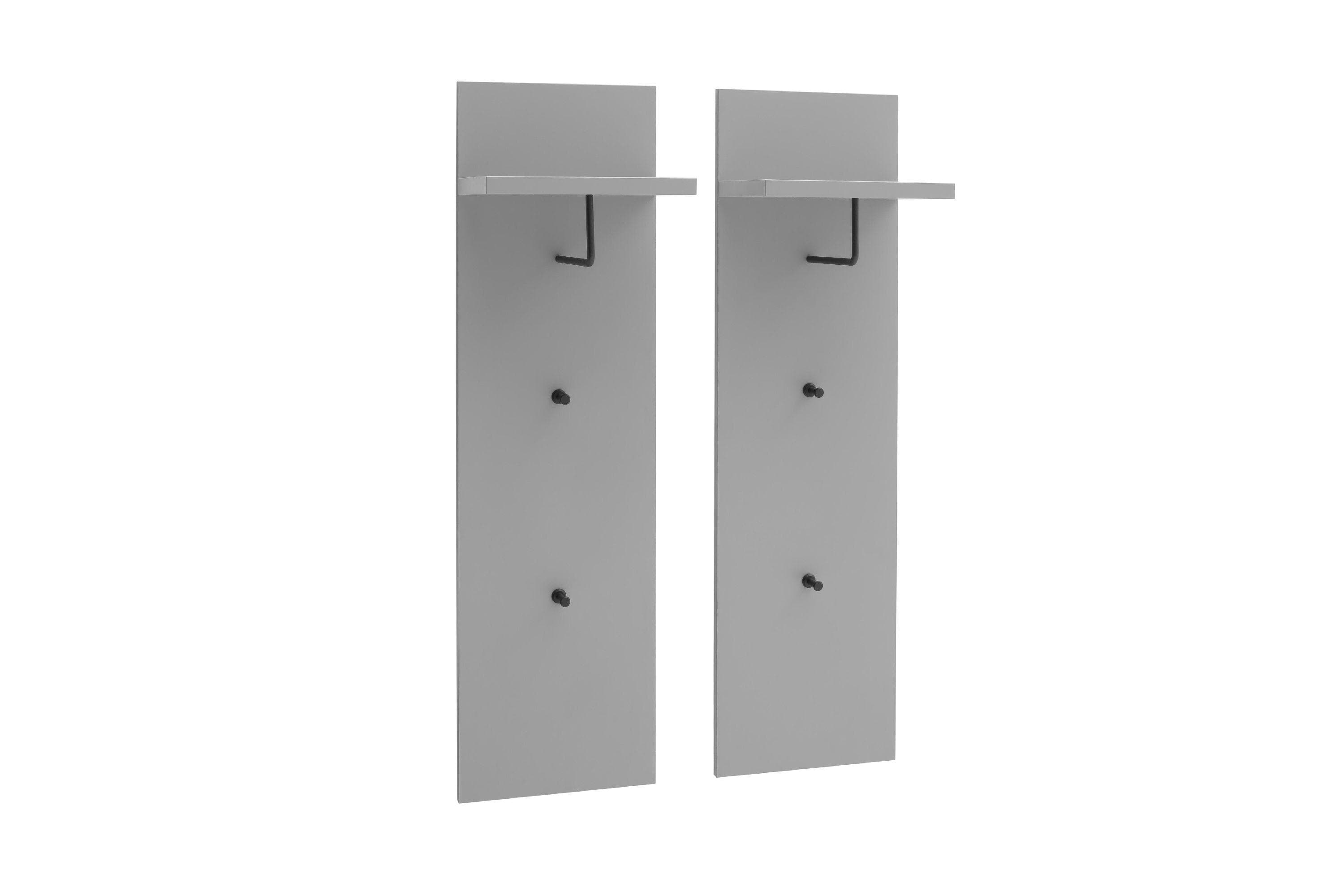 Garderobe ALBANY Arktis grau Holzwerkstoff