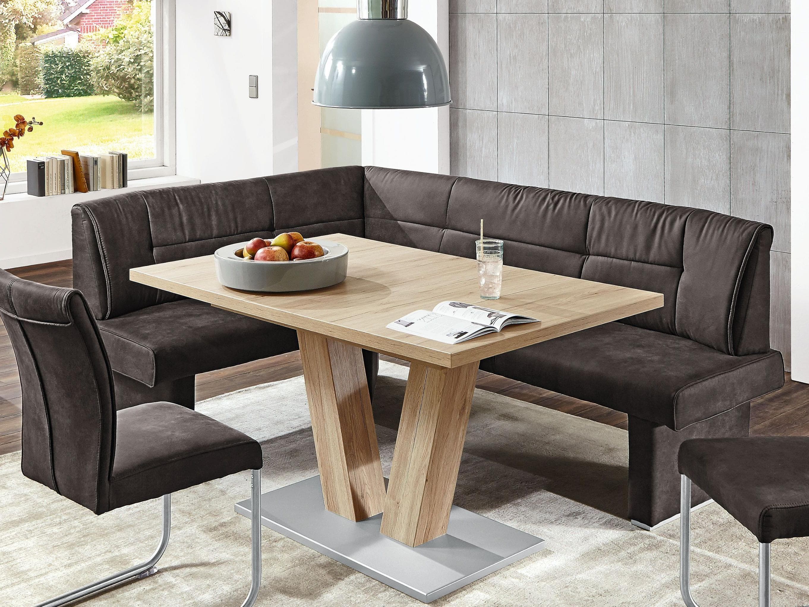 Eckbank LISA von NIEHOFF SITZMÖBEL Microfaserbezug Grau