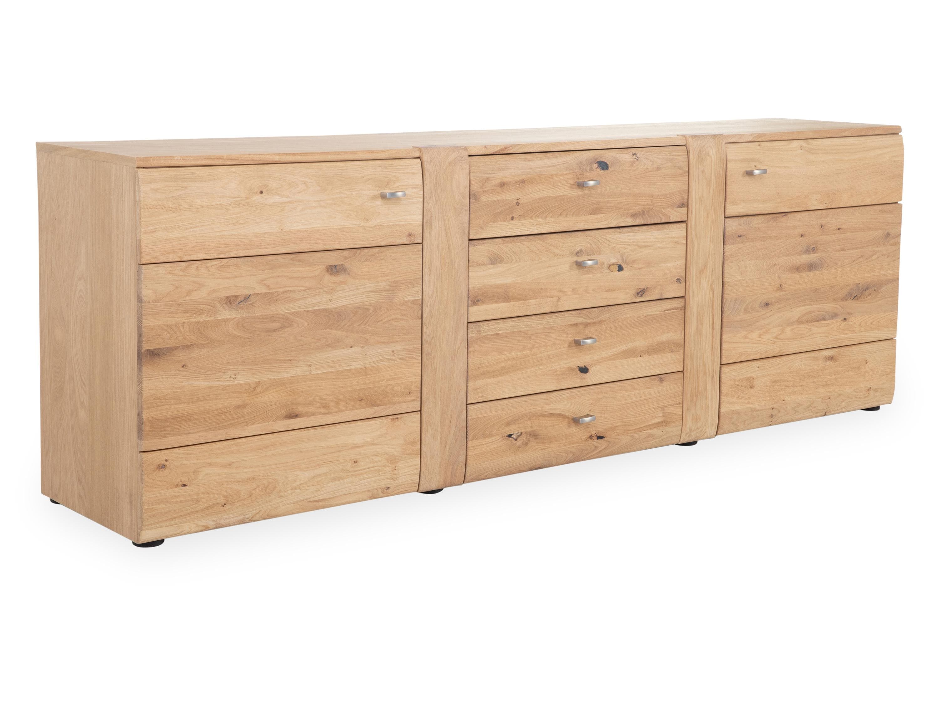 HARPER IZAMAL Sideboard: Massivholz Kommode mit Schubkästen und Türen - Braun