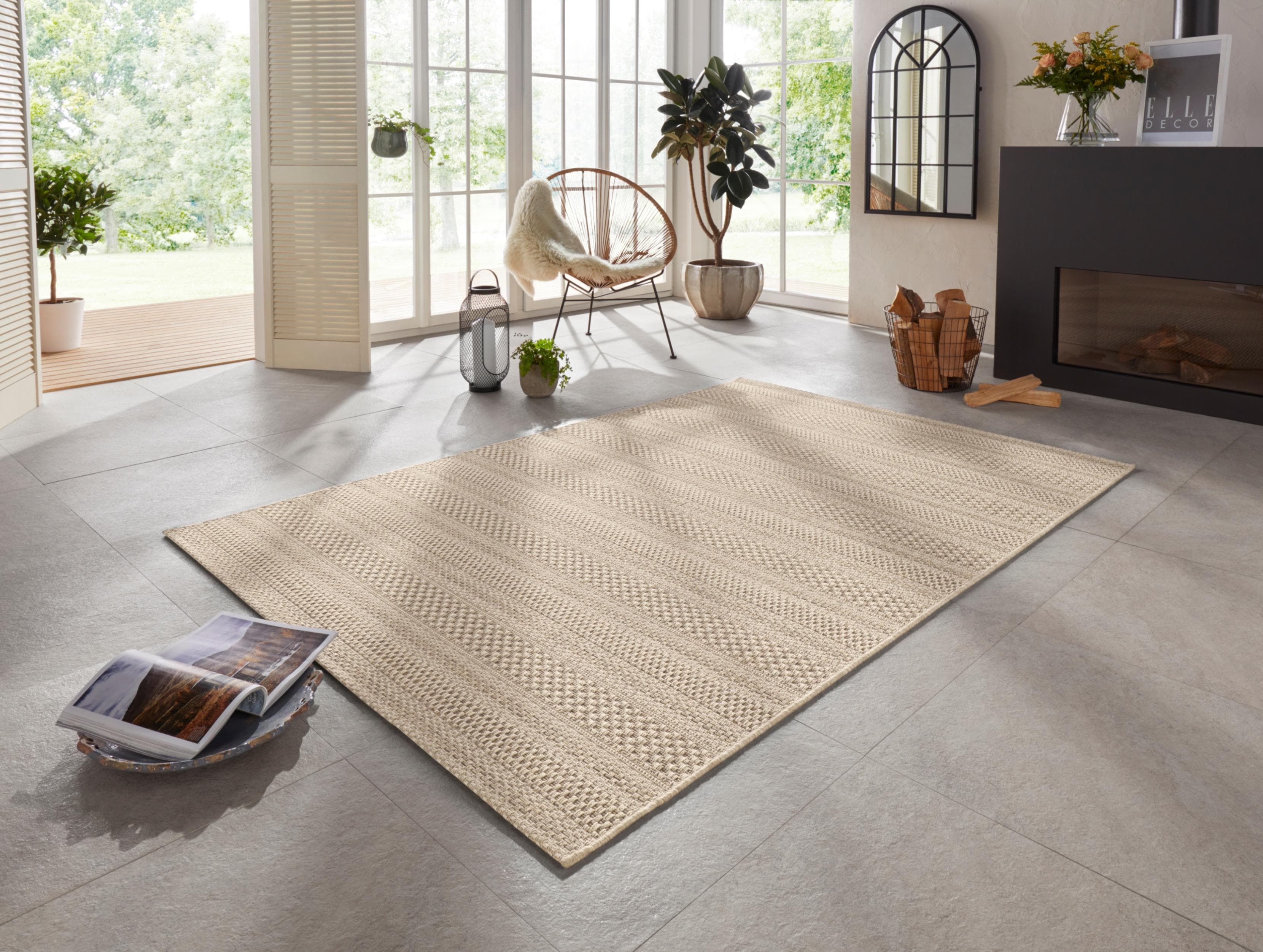 Teppich ELLE DECORATION Arras Beige Braun Outdoor Indoor