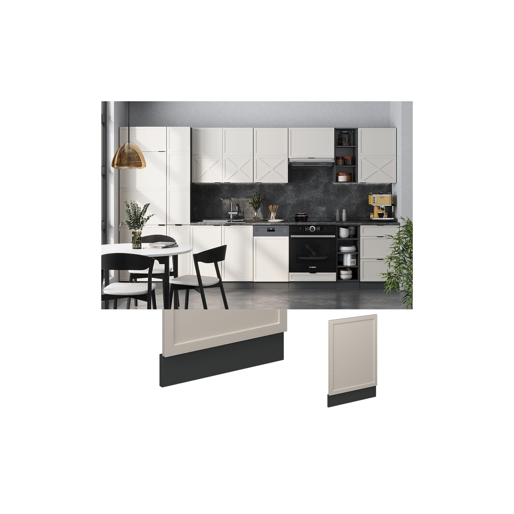 Vicco Frontblende Fame-Line GrauBeige/Anthrazit