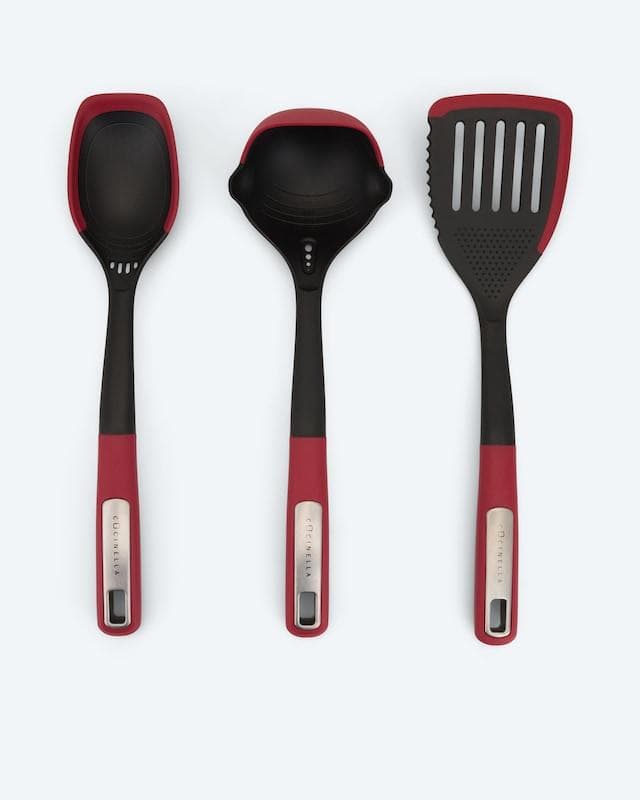 Cucinella Küchenhelfer-Set 3-tlg. Kunststoff, Nylon, Silikon