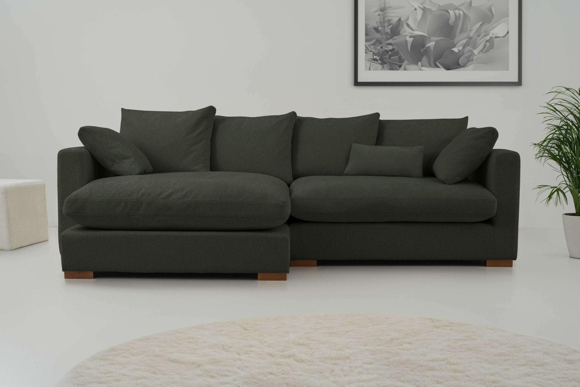 Ecksofa HOME AFFAIRE Coray Grün mit Recamiere