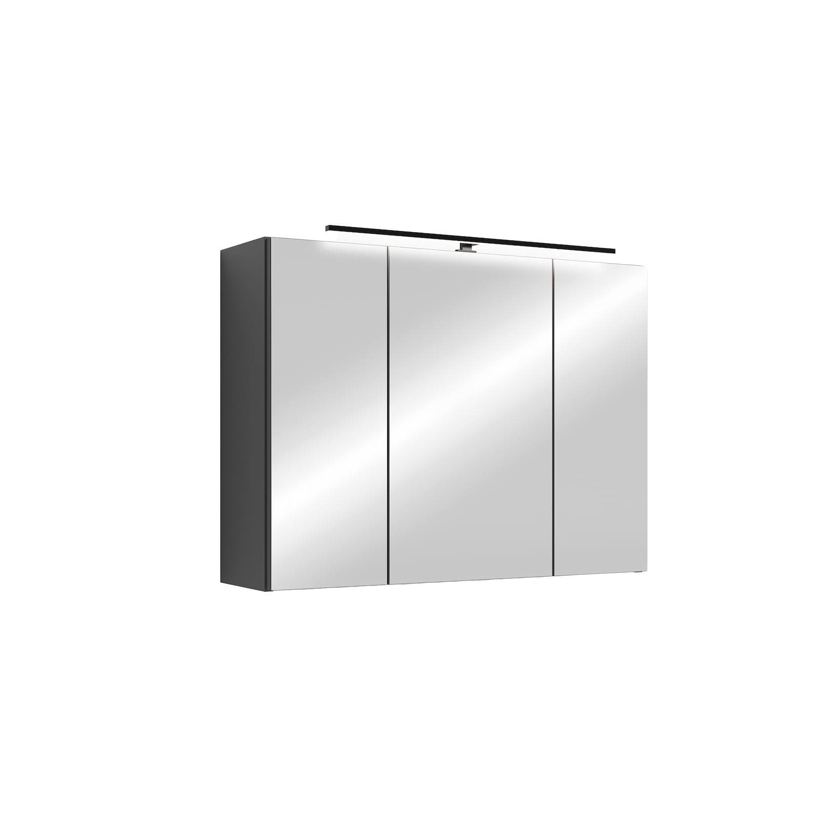 Spiegelschrank byLiving Serie Spree Anthrazit LED-Beleuchtung