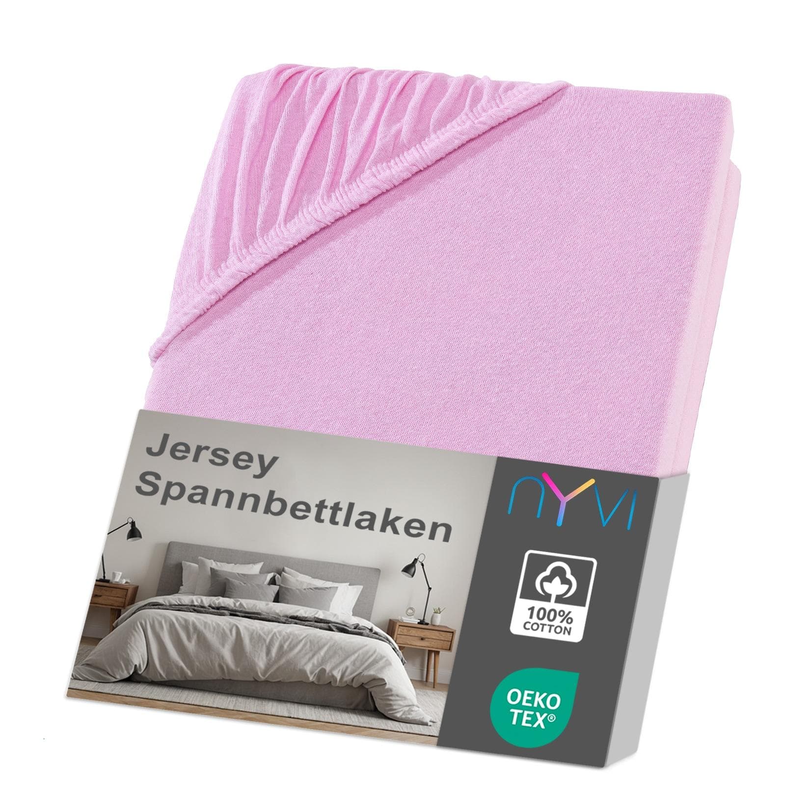 NYVI Jersey Spannbettlaken DreamScience Rosa