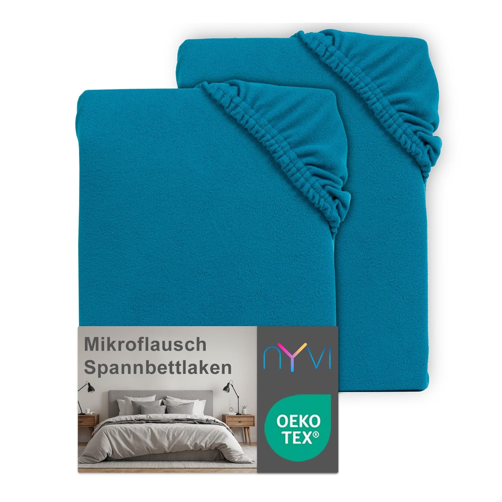 NYVI Spannbettlaken DreamScience Mikroflausch Kuscheliges Bettlaken