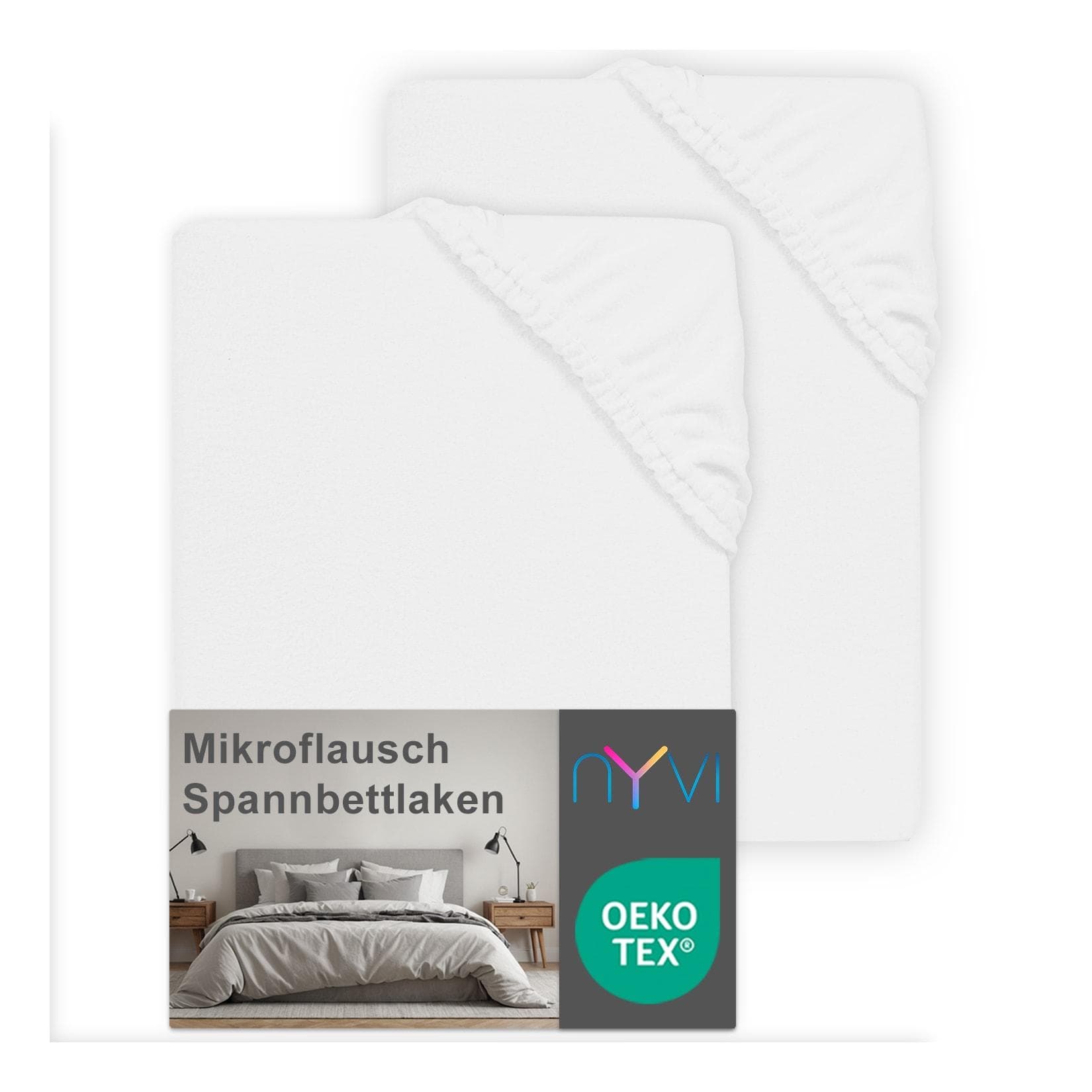 NYVI Spannbettlaken DreamScience Mikroflausch Kuschelweiches Bettlaken