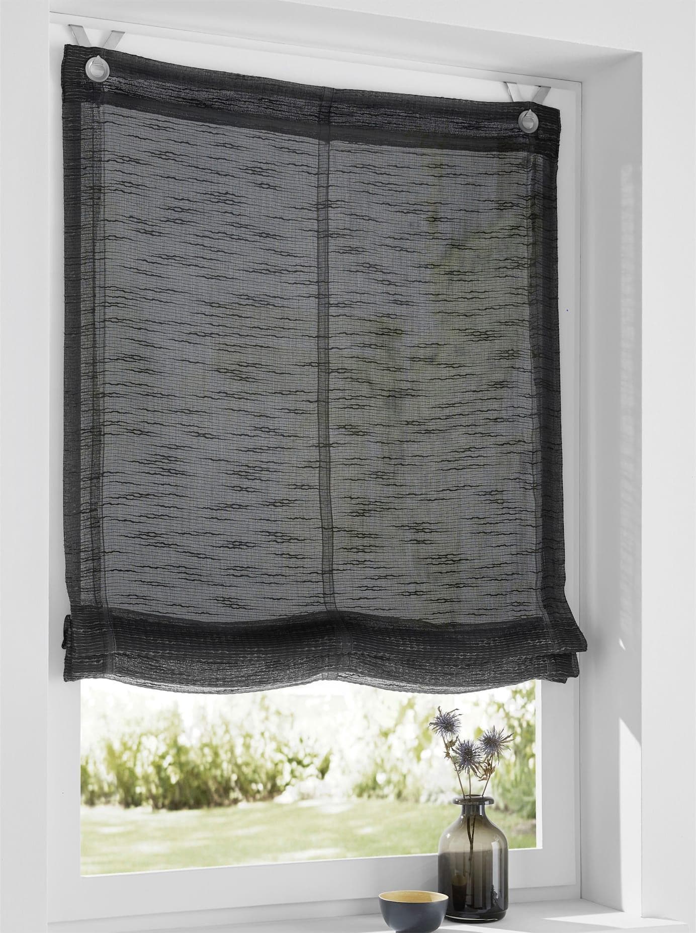 Raffrollo HEINE HOME Gr. 3 Anthrazit 80x140 cm