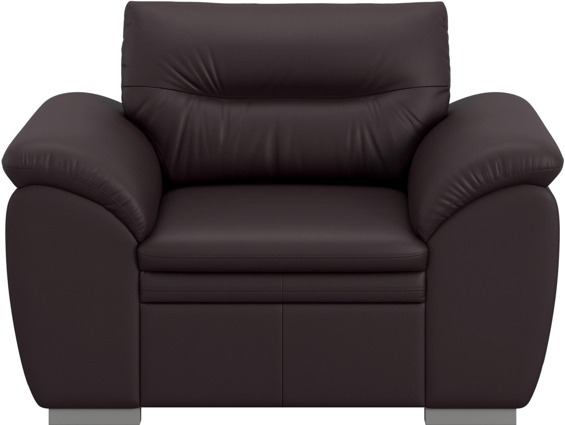 COTTA Sessel Leandra Braun - Luxus-Microfaser oder Leder