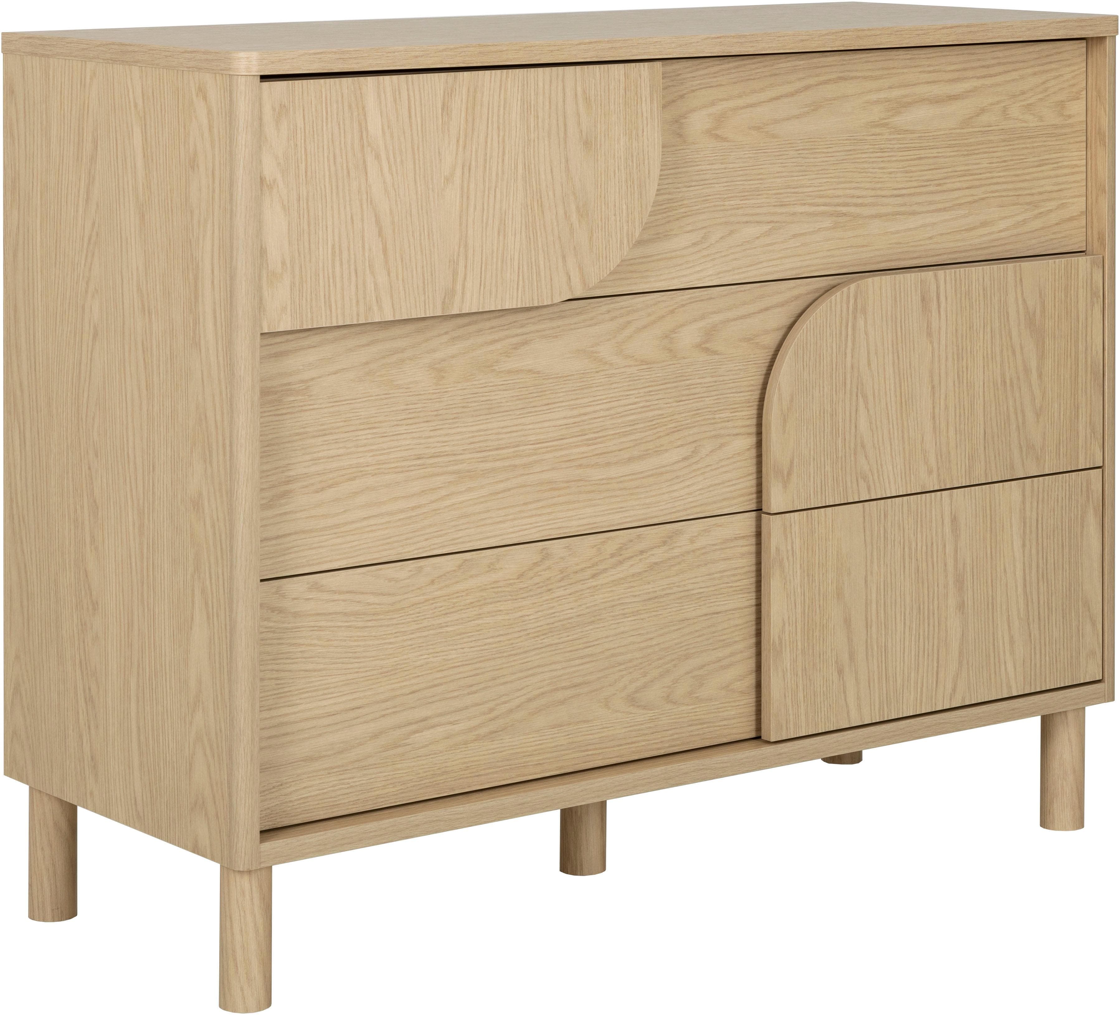 Gami Kommode GALYS 3 Schubladen Beige Soft-Close