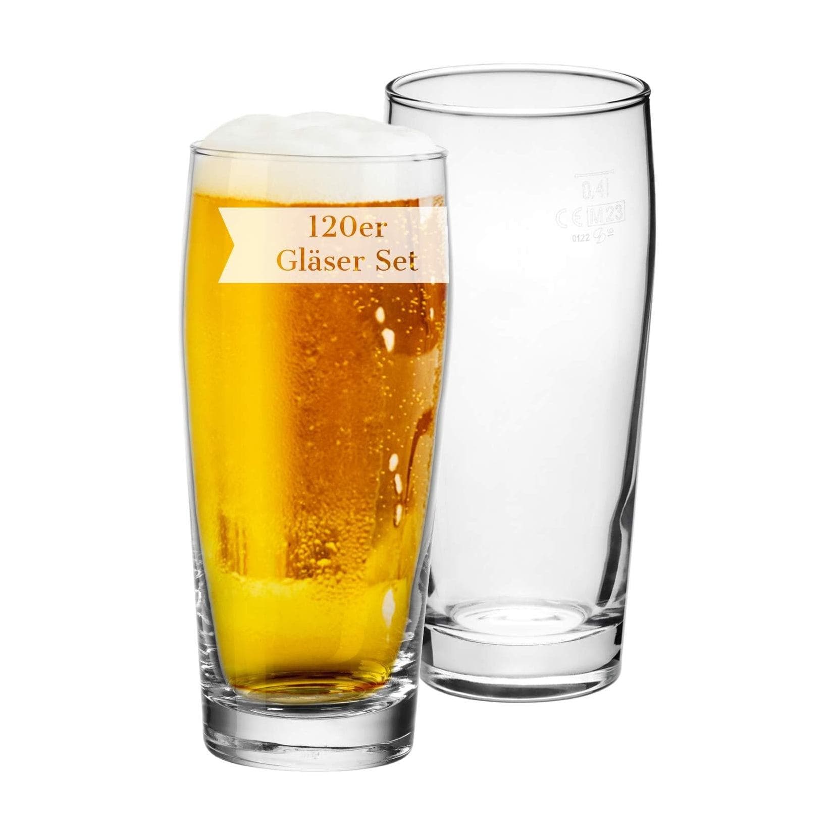 Van Well Willi Becher 0,4 l geeicht 120er Set Glas