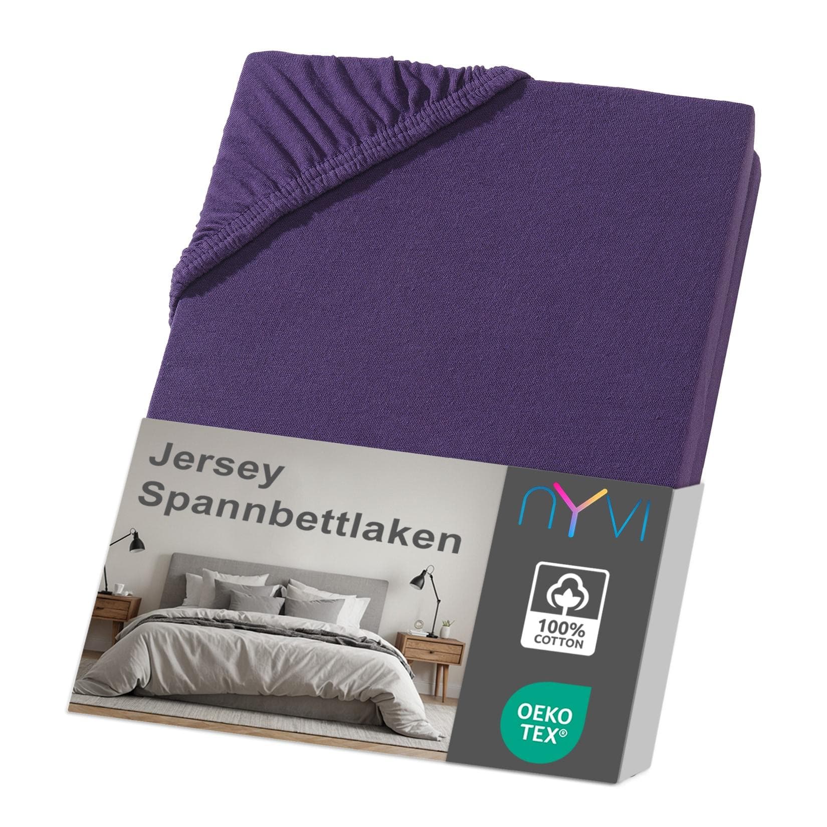 NYVI Jersey Spannbettlaken DreamScience Aubergine