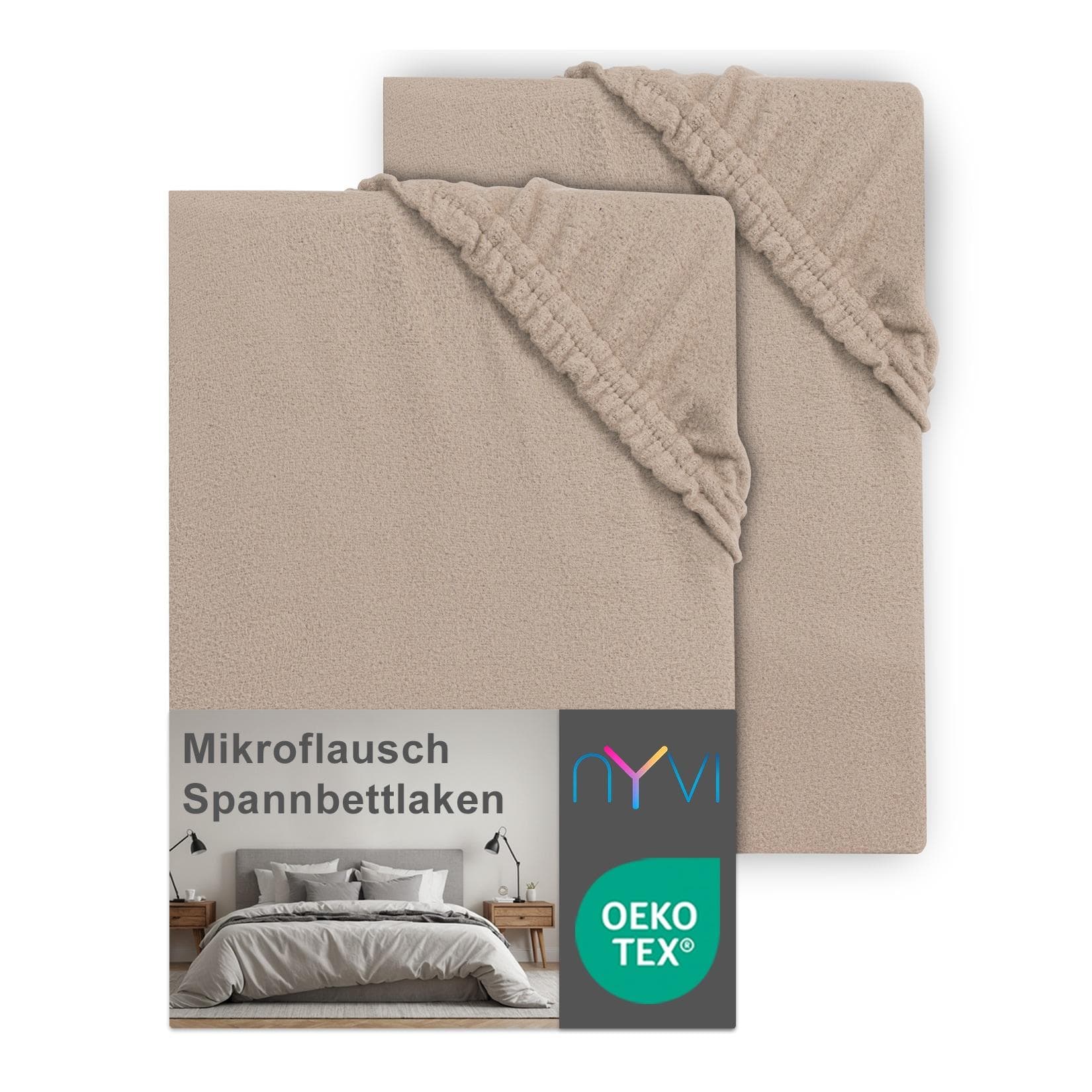 NYVI Spannbettlaken DreamScience Mikroflausch Kuschelweiches Bettlaken