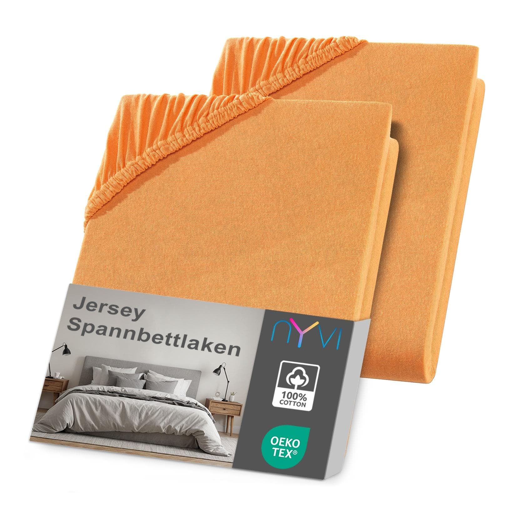 NYVI Jersey Spannbettlaken DreamScience Orange