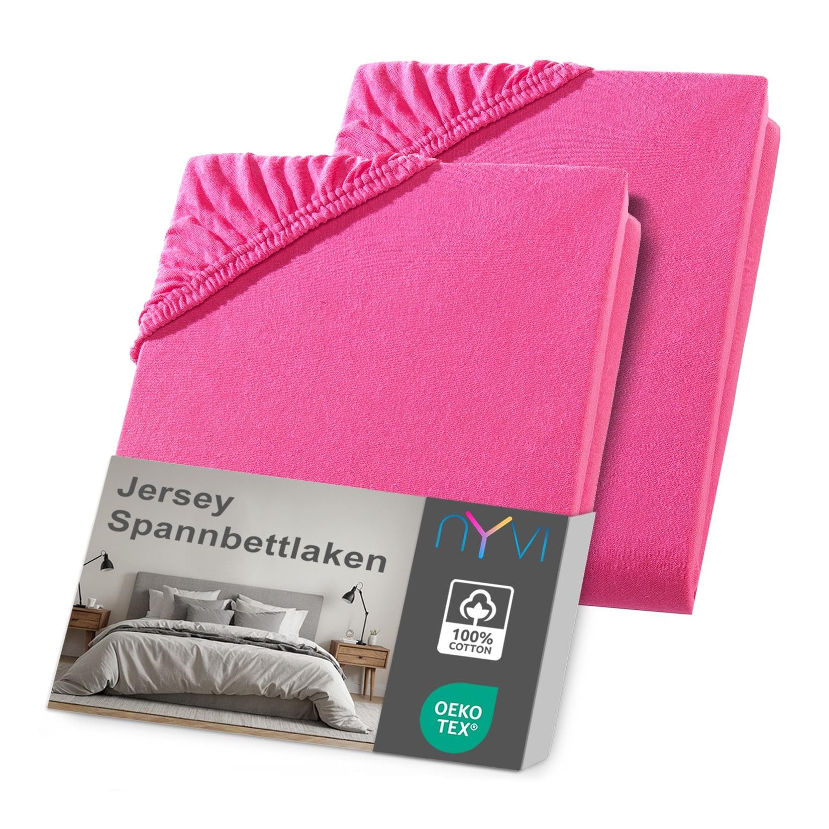 NYVI Jersey Spannbettlaken DreamScience Pink