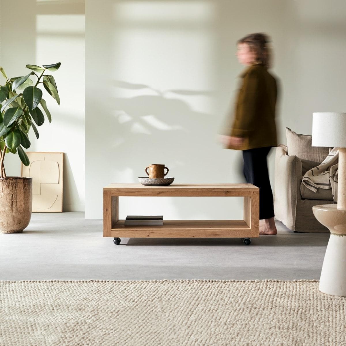 Couchtisch aus Eichenholz ohne Knoten 110 × 60 Anoa