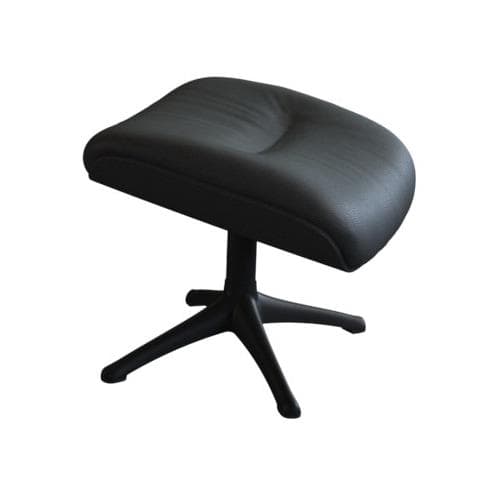 FLEXLUX Fußhocker More Schwarz Echtleder Skandi Design