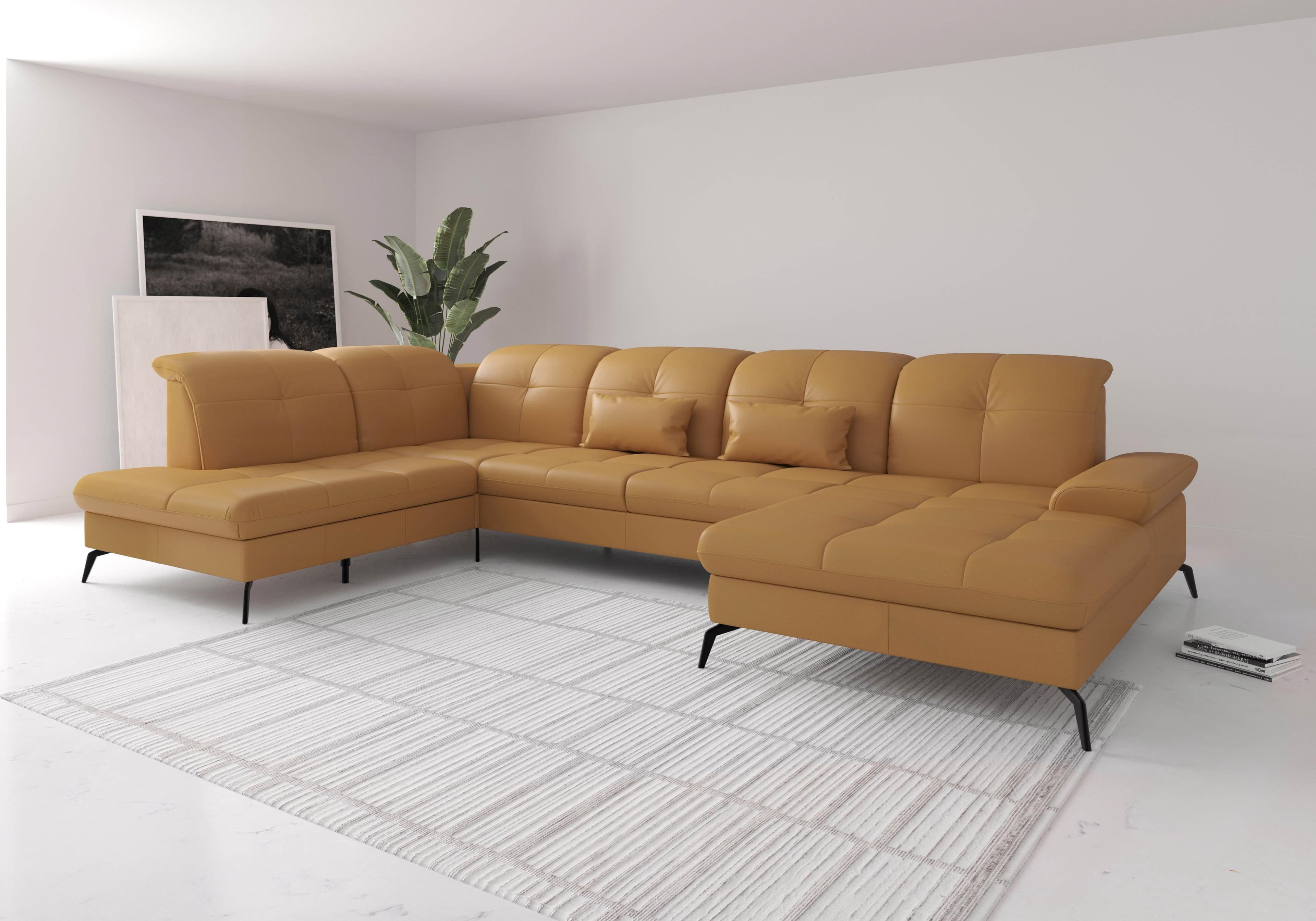 Wohnlandschaft SIT & MORE Amica U-Form mit Sitztiefenverstellung und Armteilverstellung