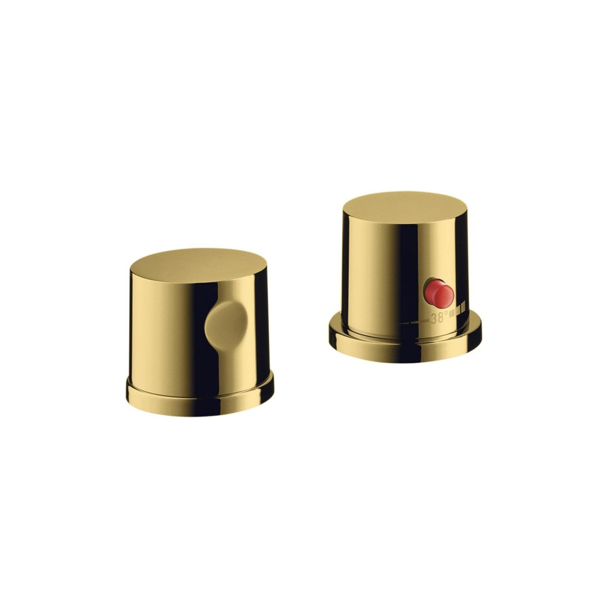 hansgrohe Axor Uno 2-Loch-Wannenrandarmatur mit Thermostat Gold