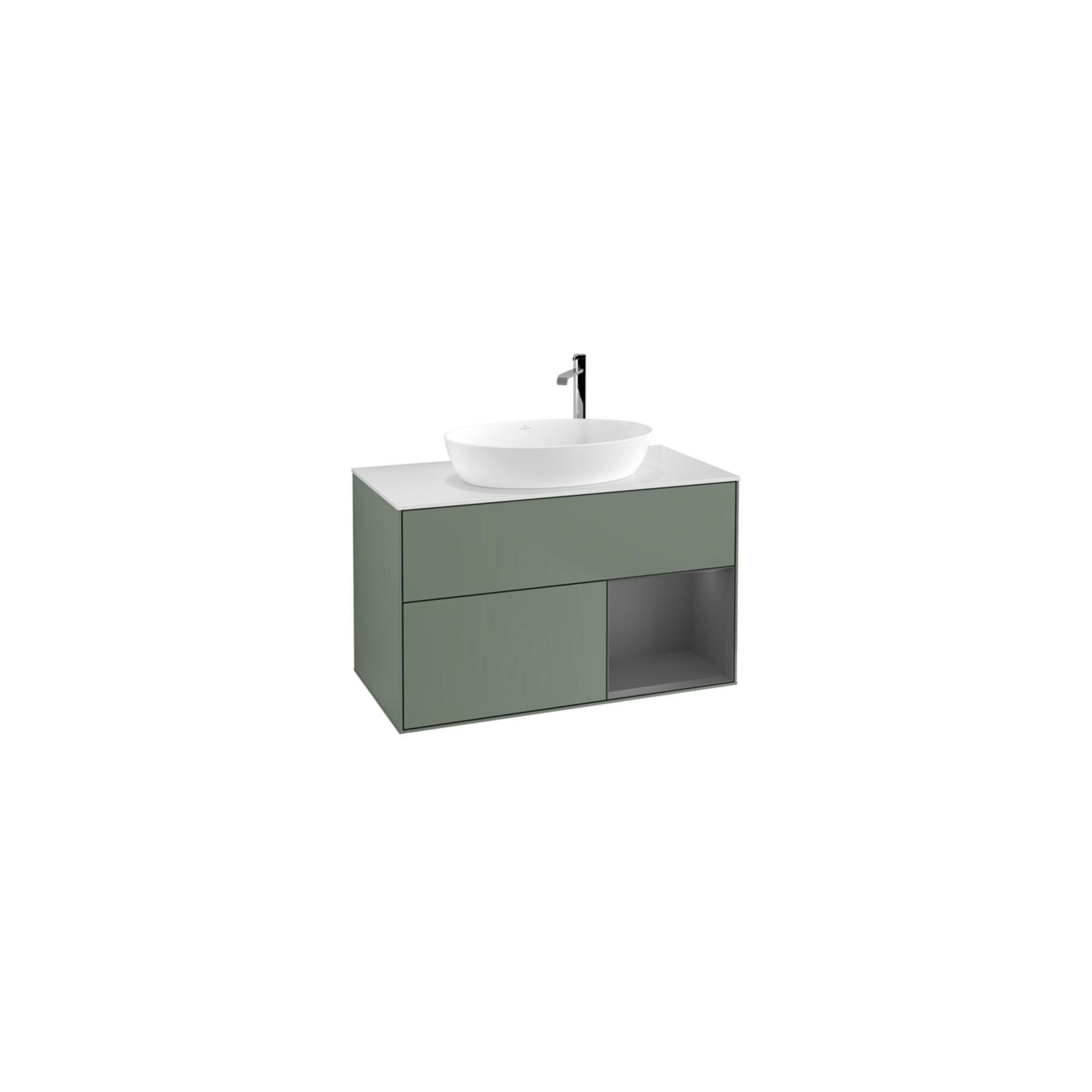 Villeroy und Boch Finion Waschtischunterschrank 100cm, LED-Beleuchtung, Wandhängend