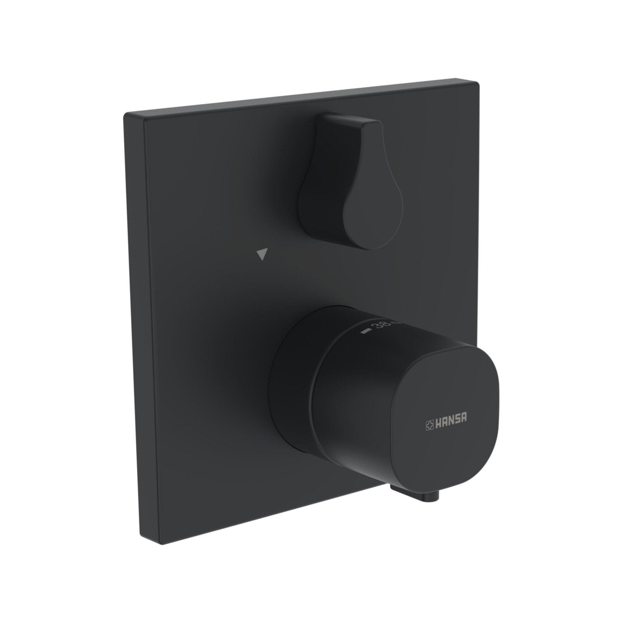 Hansa Wannenarmatur Unterputz HANSALIVING 8114 Ros. eckig Matt-Schwarz 8114956233