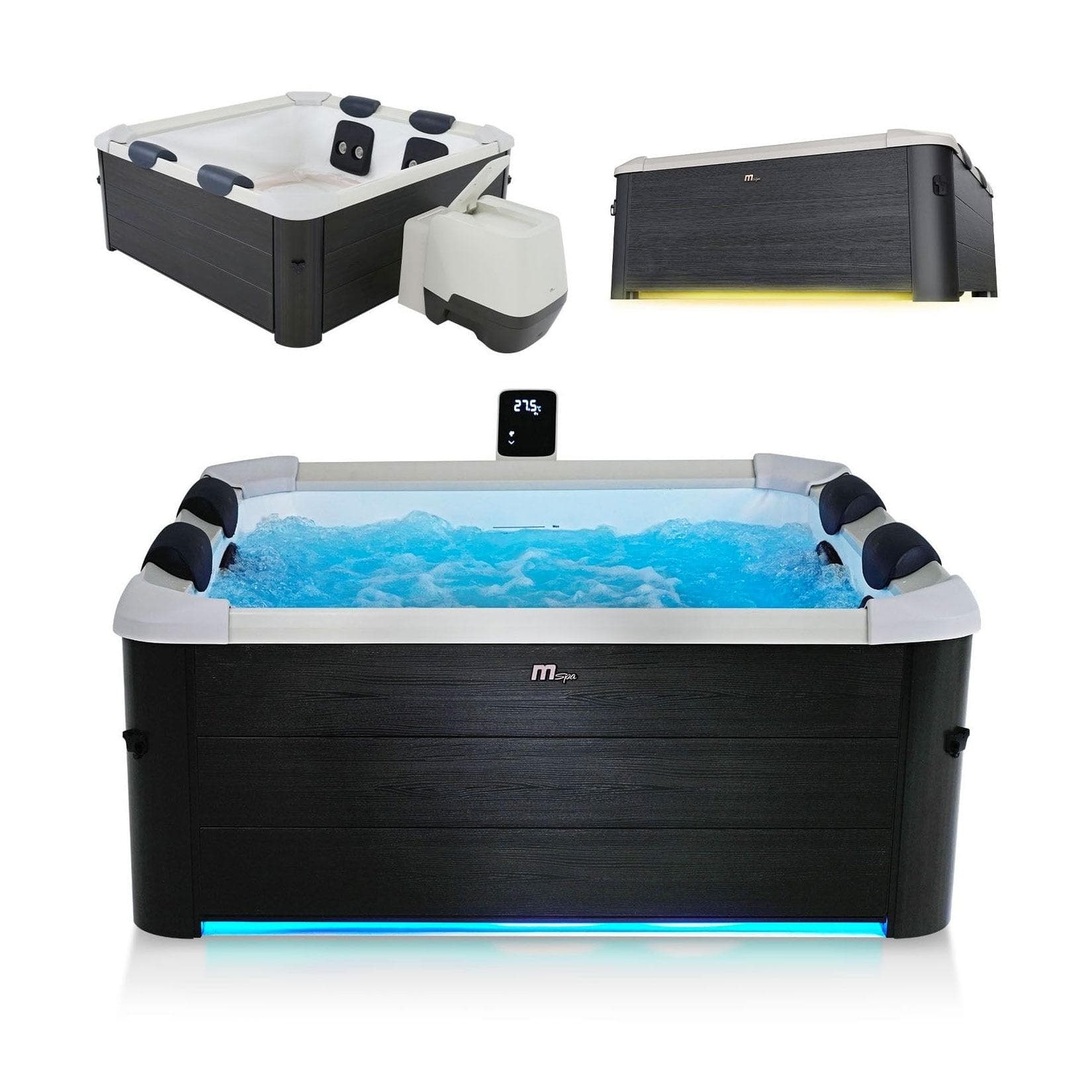 MSPA Whirlpool Oslo für 6 Personen - Hot Tub Grau mit LED & App