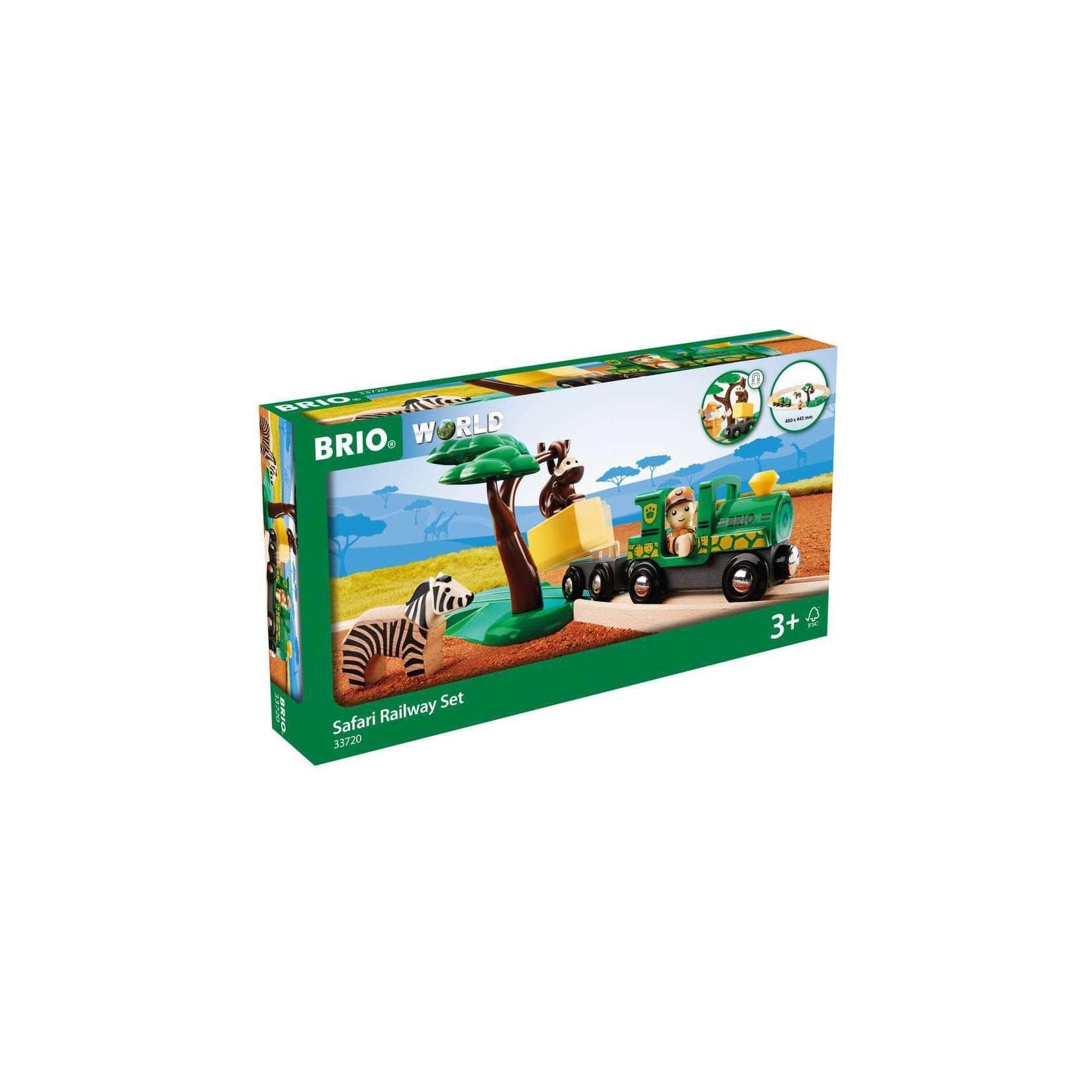 BRIO® WORLD Safari Bahn Set mit Safari-Lok und Ranger-Figur