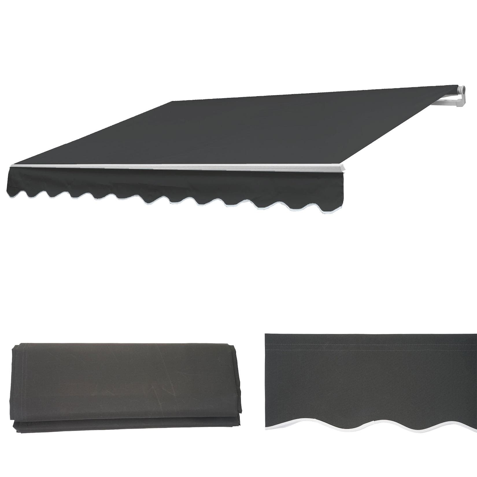 Ersatz-Bezug für Markise MCW-E49 2,5x2m Polyester Anthrazit