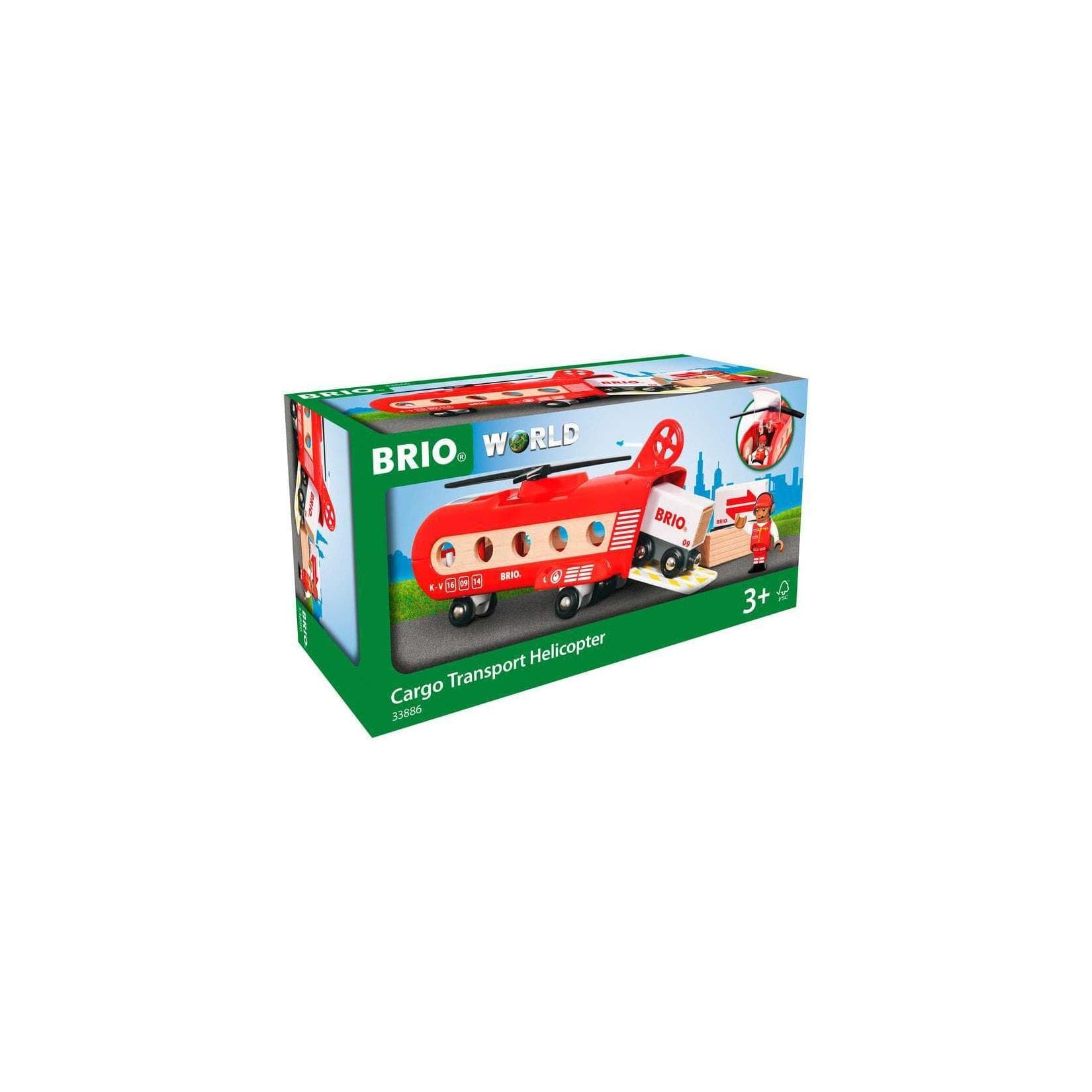 BRIO Spiel Eisenbahn-Transporthubschrauber mit Frachtraum
